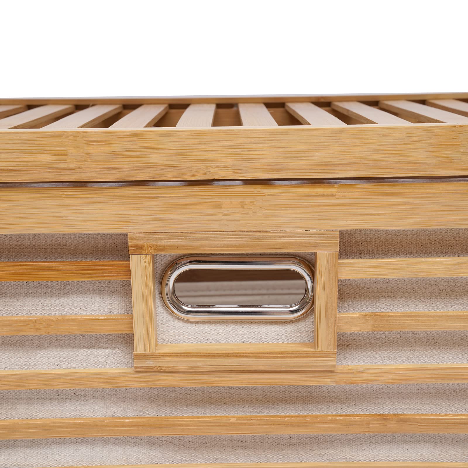 3-Tier Bamboo Laundry Hamper Organizer with Tilt-Out Basket - Space-Saving Storage Shelf for Dirty Clothes - Perfect for Laundry Room, Bathroom, Bedroom & Closet Organization (Natural Wood) - Ideal for Small Spaces & Home Organization Needs