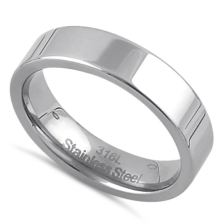 Premium 5mm Stainless Steel Men's Wedding Band Ring - Durable, Hypoallergenic & Comfort Fit for Everyday Wear, Anniversary & Special Occasions