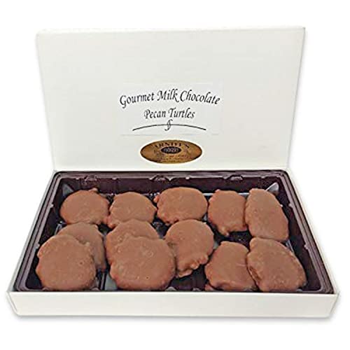 Premium Chocolate Pecan Turtle Candy - Gourmet Chocolate Covered Pecans with Caramel - 13 oz Bag - Perfect for Gifts, Parties & Holiday Treats