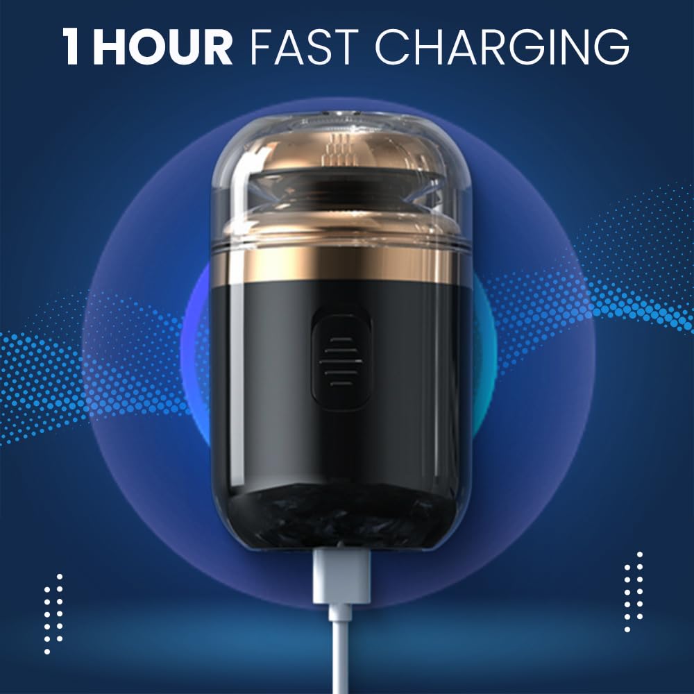 2025 Mini Portable Electric Shaver for Men - 2-in-1 Beard Trimmer & Nose Hair Clipper | USB Rechargeable Waterproof Travel Shaver | Compact Capsule Design | Perfect for Home, Office, Gym, Travel, Business Trips & Camping | Great Gift for Dad, Father's Day, Christmas & Birthdays (Black) | Ideal for Daily Grooming, On-the-Go Styling & Quick Touch-Ups