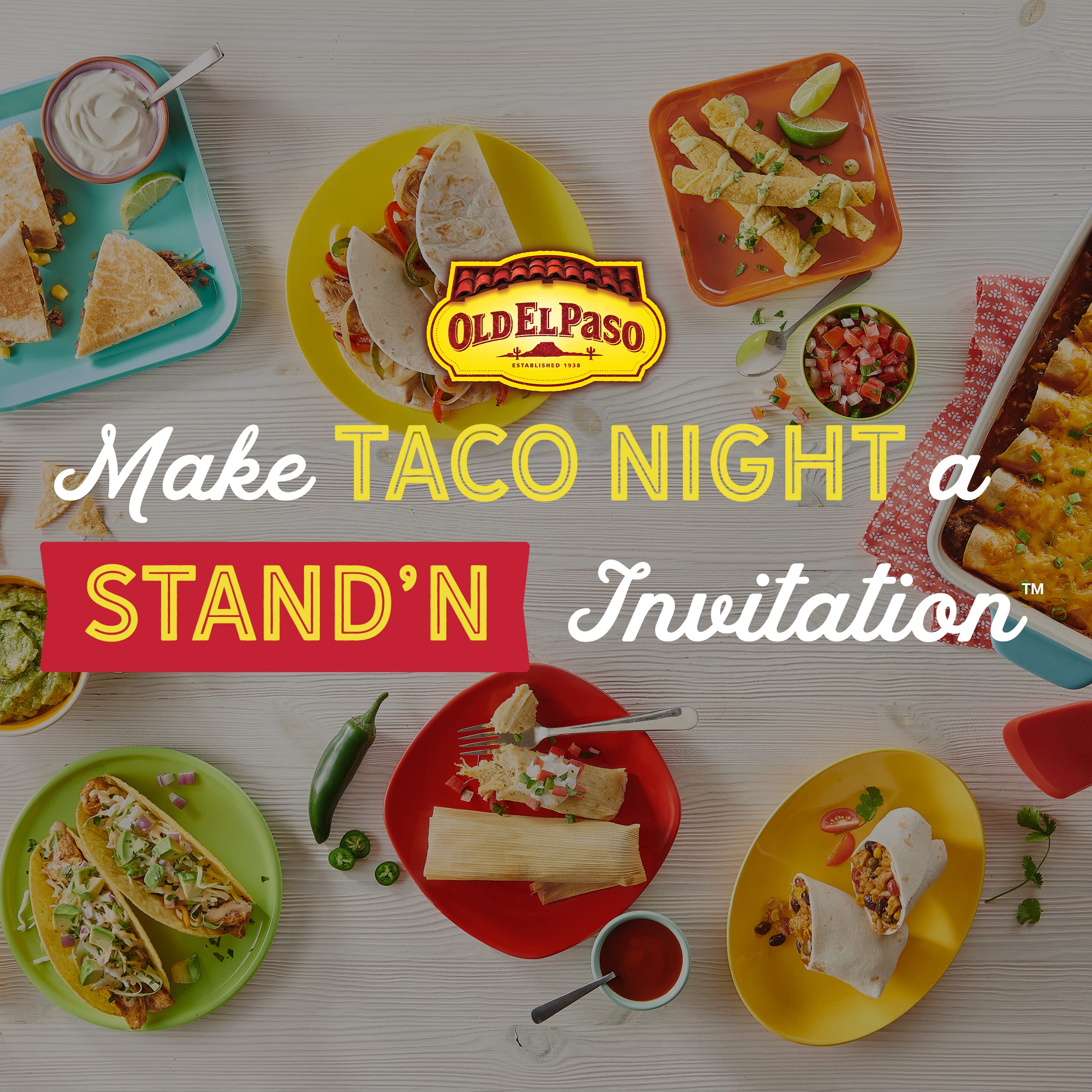 Old El Paso Stand 'N Stuff Taco Dinner Kit - 8.8 oz (Pack of 1) | Easy Mexican Meal Kit with Hard Taco Shells, Seasoning & Sauce | Perfect for Family Taco Night, Parties & Quick Dinners