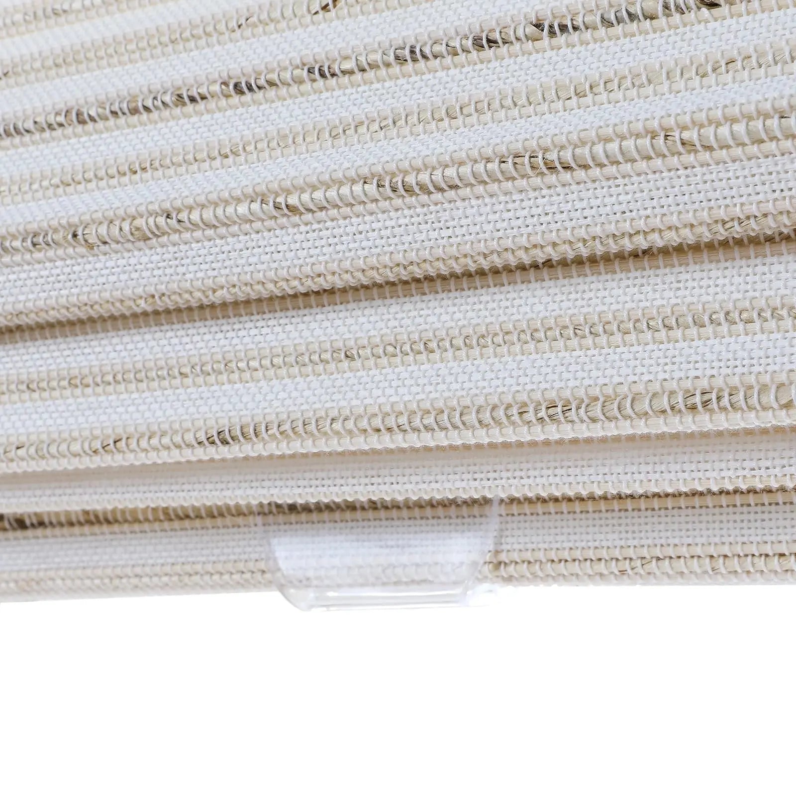 Natural Bamboo Woven Paper Window Shade - Sand White | Eco-Friendly Roller Blind for Living Room, Bedroom & Office Decor