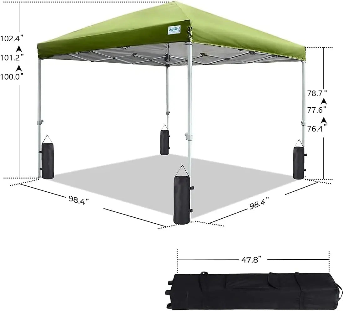 8' x 8' Pop Up Canopy Tent with Sidewalls & Netting - Instant Outdoor Shelter for Camping, Beach, Picnics, and Backyard Parties