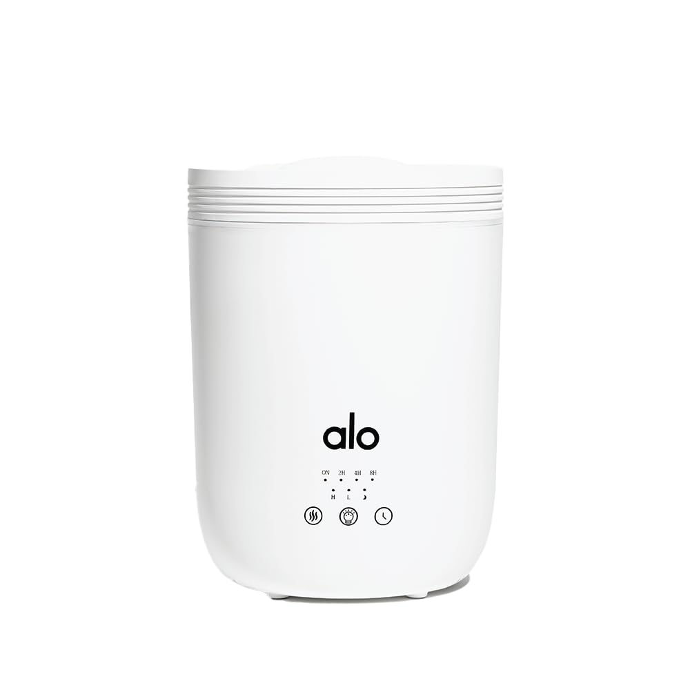 Alo Aroma Essential Oil Diffuser & Humidifier for Large Rooms up to 700 sq ft - White - 22 Hours Runtime - Perfect for Home, Office, Yoga Studio & Spa Relaxation
