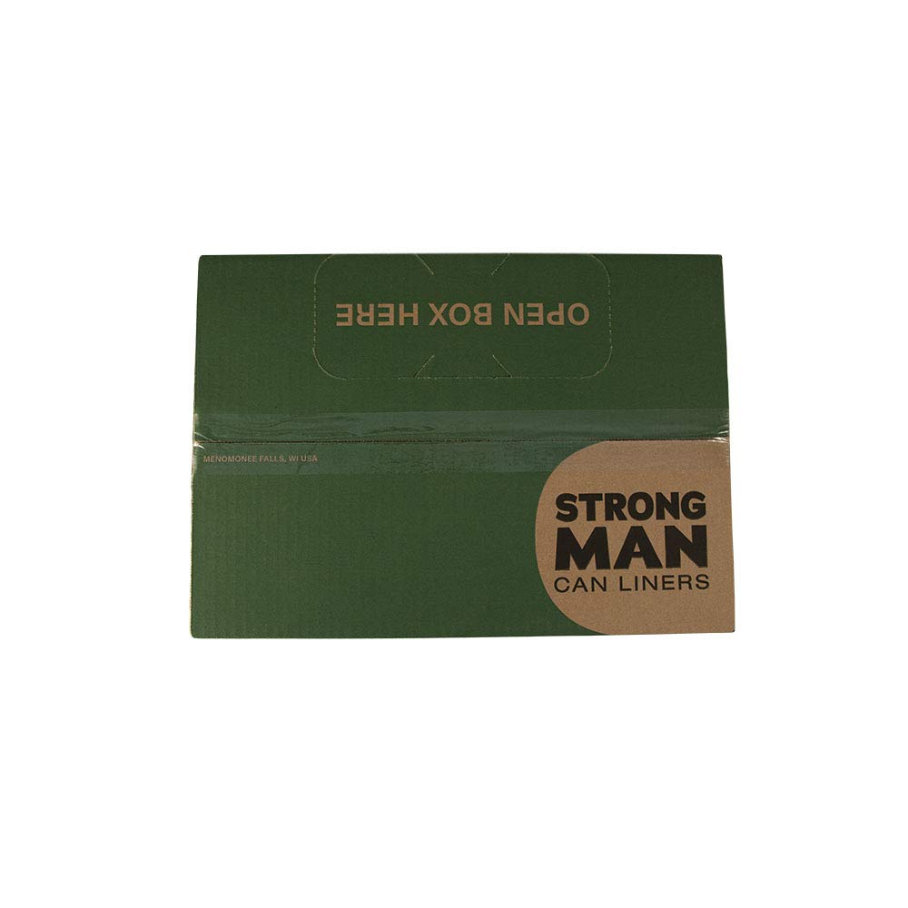 Strongman 40x46 Can Liners - 1.5MIL Thickness, 40-45 Gallon Trash Bags (100 Count/Case) - Heavy Duty Garbage Bags for Home, Office & Commercial Use