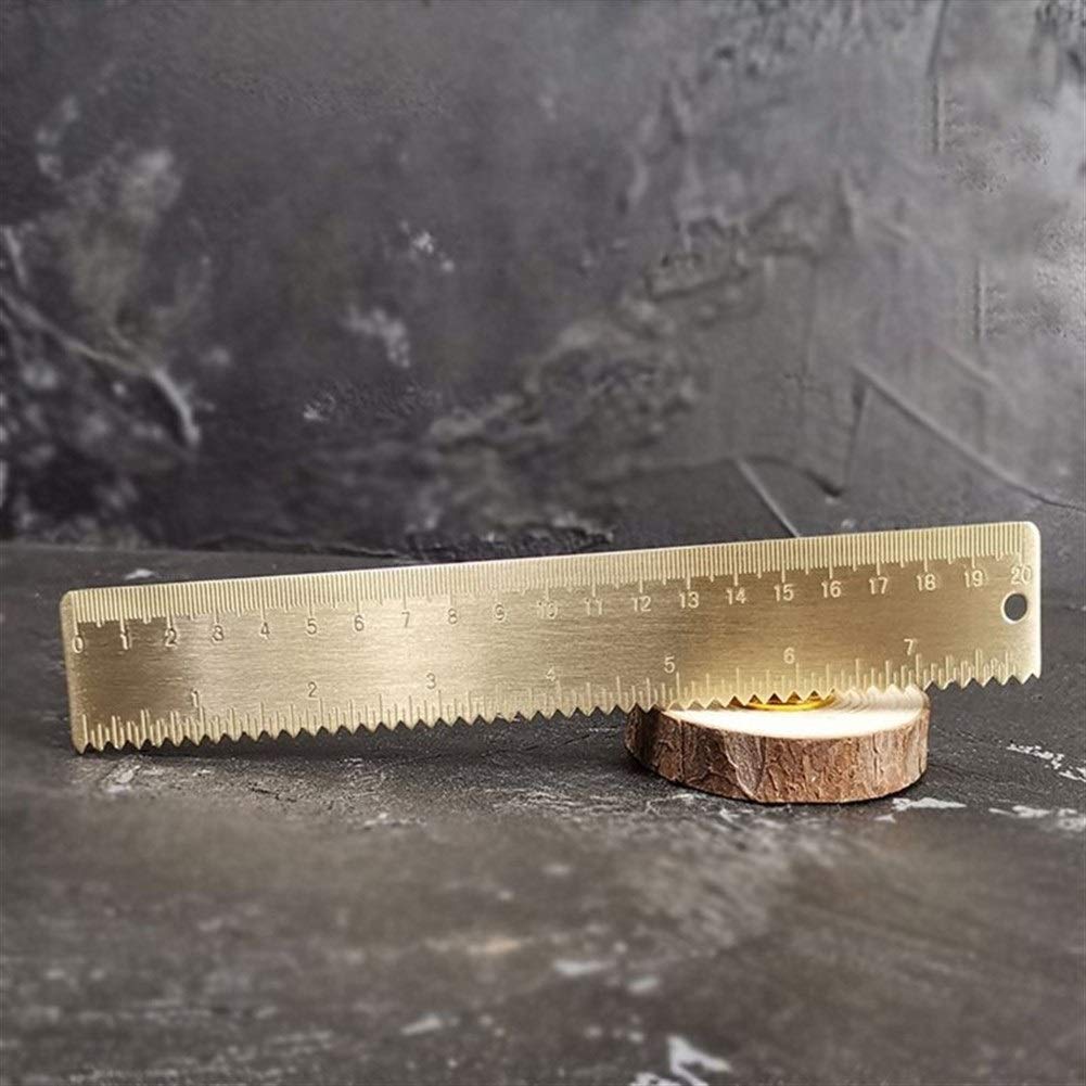 20cm Brass Wave Straight Ruler - Premium Measuring Tool for Cartography, Painting, Office & School Supplies | Perfect for Artists, Engineers & Students | DUOER