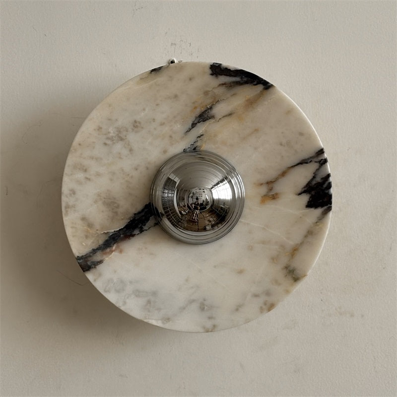 Calacatta Marble Wall Sconce Light - Modern Gold Finish Bathroom Vanity Lighting for Bedroom, Hallway & Living Room Decor