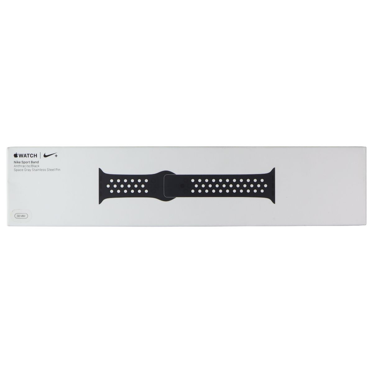 Apple Watch 38mm/40mm/41mm Nike Sport Band - Anthracite/Black Strap - Compatible with Series 1-7 & SE - Perfect for Running, Workouts & Active Lifestyles