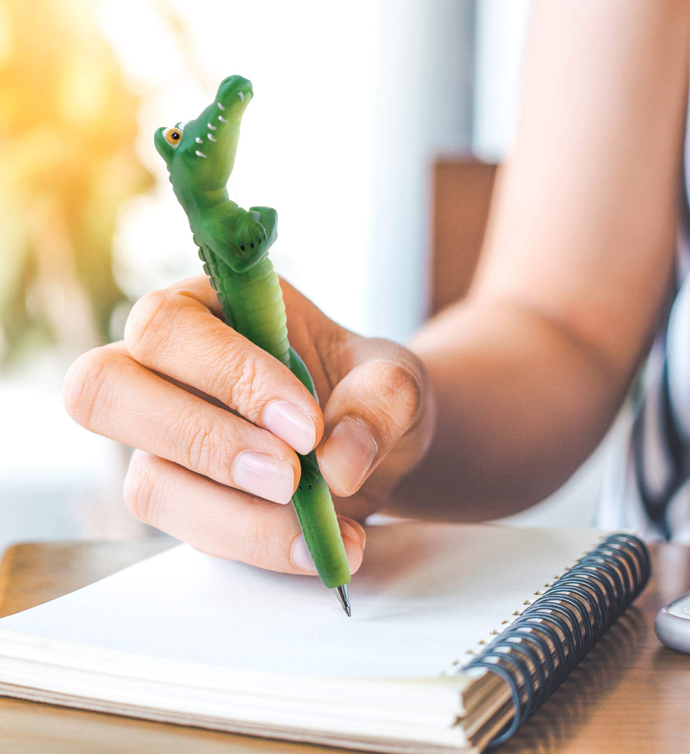 Puzzled Alligator Man Planet Pens - Unique Resin Writing Pen for Collectors & Gift Giving | Perfect for Office Use, Journaling & Creative Writing