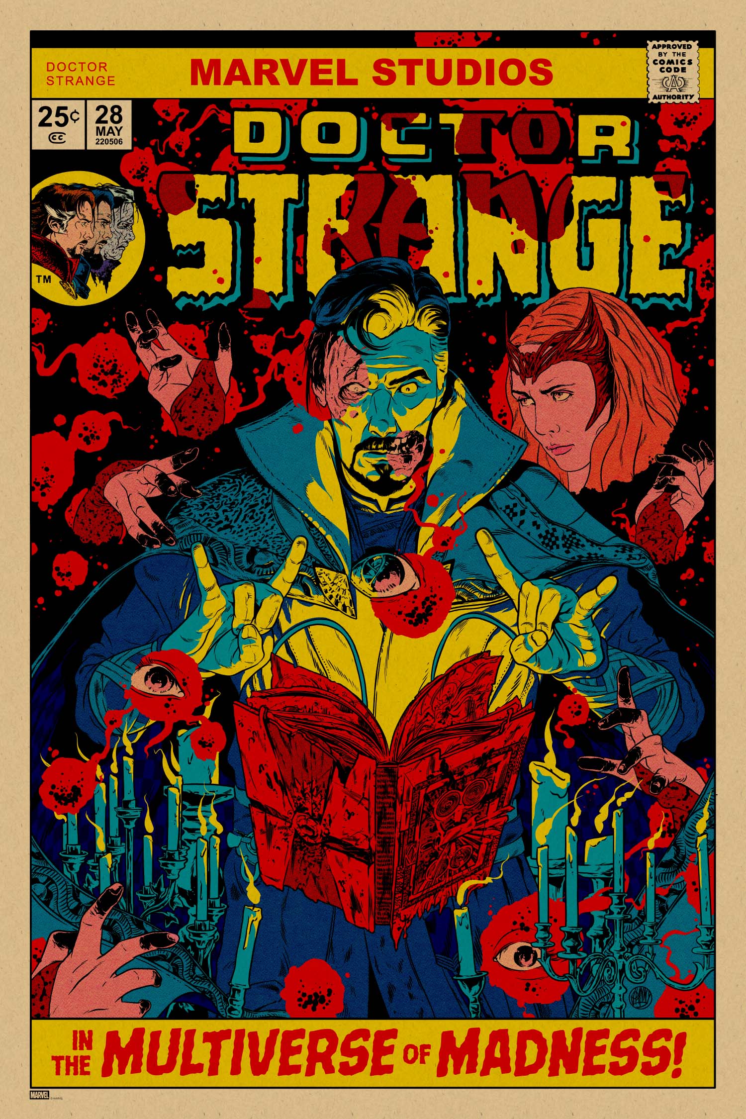 Doctor Strange in the Multiverse of Madness Movie Poster - Premium Quality Wall Art for Marvel Fans - Perfect for Home Theater, Bedroom & Office Decor