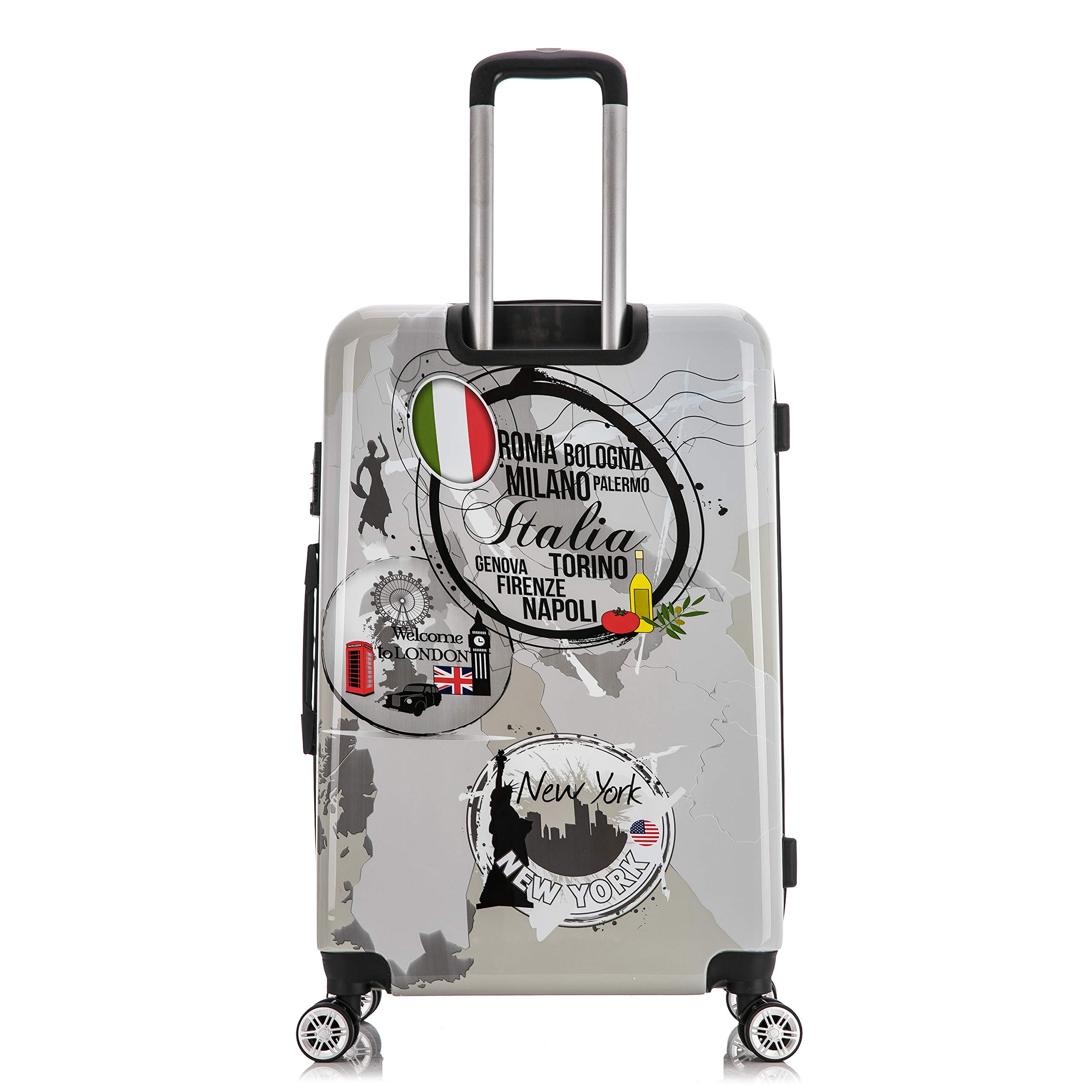 InUSA 3-Piece Hardside Luggage Set with 360° Spinner Wheels - Lightweight Durable Suitcase for Travel (20in, 24in, 28in) | Perfect for Business Trips, Family Vacations & International Travel