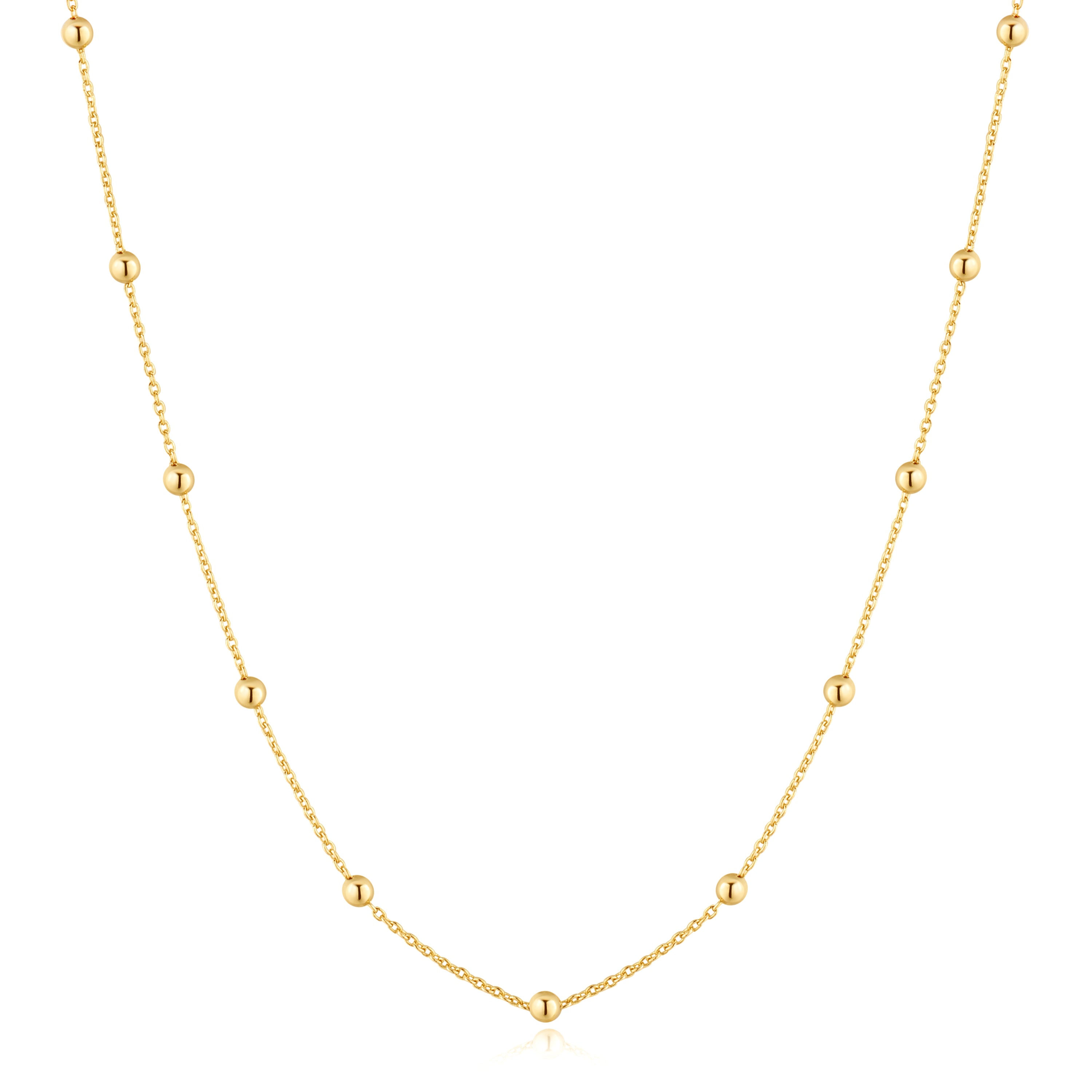 Elegant Gold Bobble Long Chain Necklace for Women - Perfect for Parties, Weddings & Everyday Wear