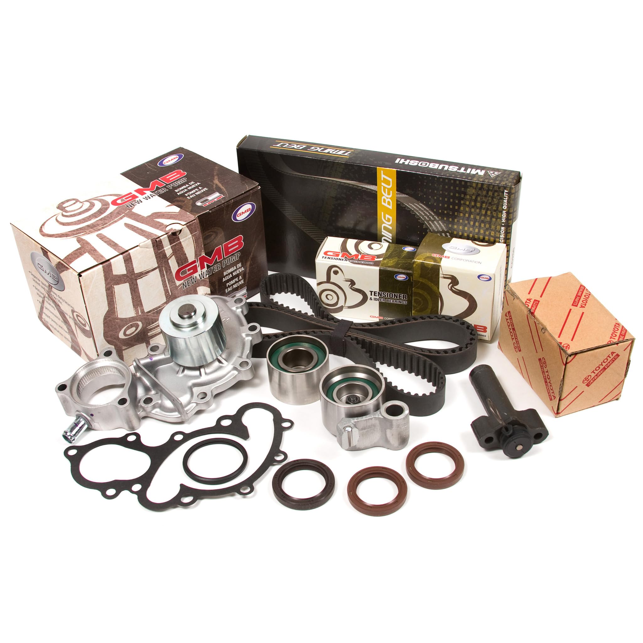 GMB Timing Belt Kit with Water Pump & Tensioner - Compatible with Toyota Pickup 3.4L DOHC 5VZFE Engine (1995-2004) | Complete Engine Maintenance Replacement for Smooth Performance | Ideal for Off-Roading, Daily Commuting & Truck Maintenance