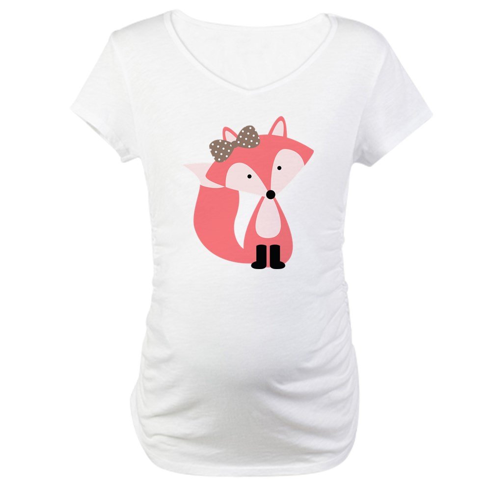 Cute Pink Fox Maternity T-Shirt for Pregnant Women | Comfortable Pregnancy Tee for Baby Showers & Maternity Photos