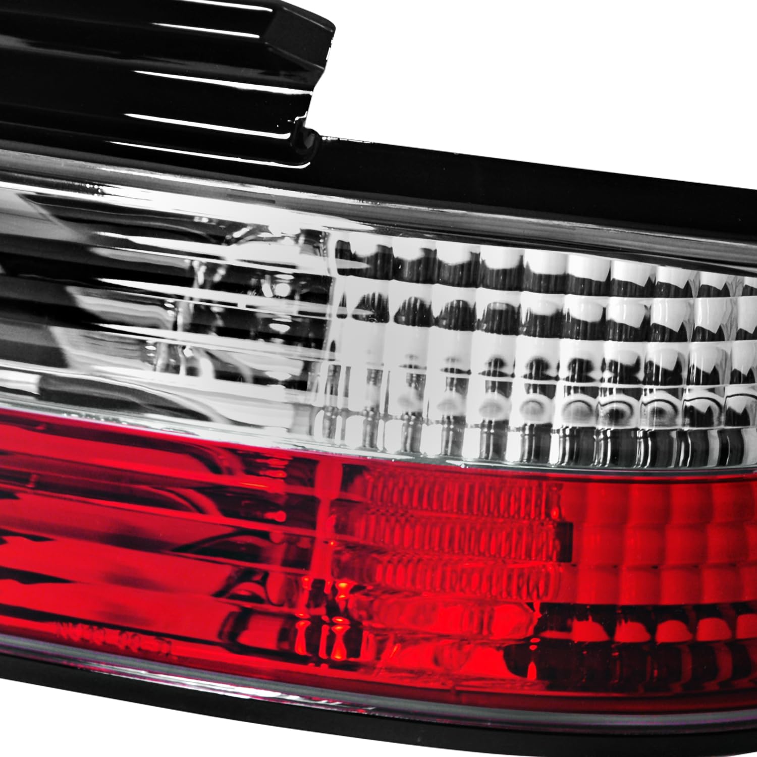 Spec-D Tuning Red Clear Lens Tail Lights for 1989-1994 Nissan 240SX S13 2DR Coupe - Left & Right Pair Assembly | High-Performance LED Lights for Enhanced Visibility & Style | Perfect for Night Driving, Car Shows & Custom Builds