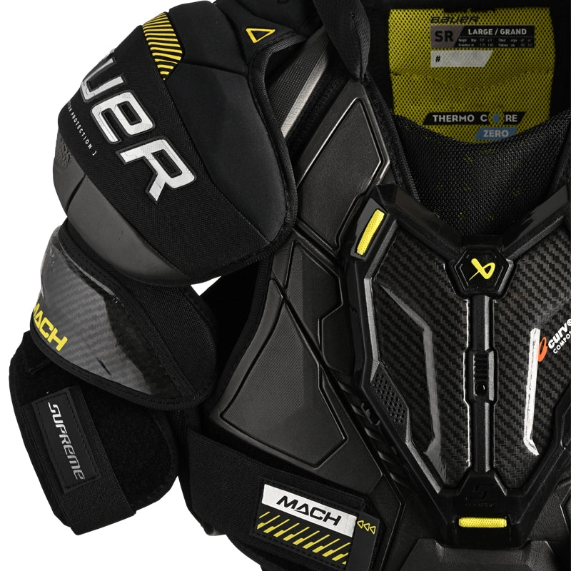 Bauer Supreme Mach Intermediate Shoulder Pads - Ice Hockey Protective Gear for Youth & Adult Players - Perfect for Training & Competitive Games