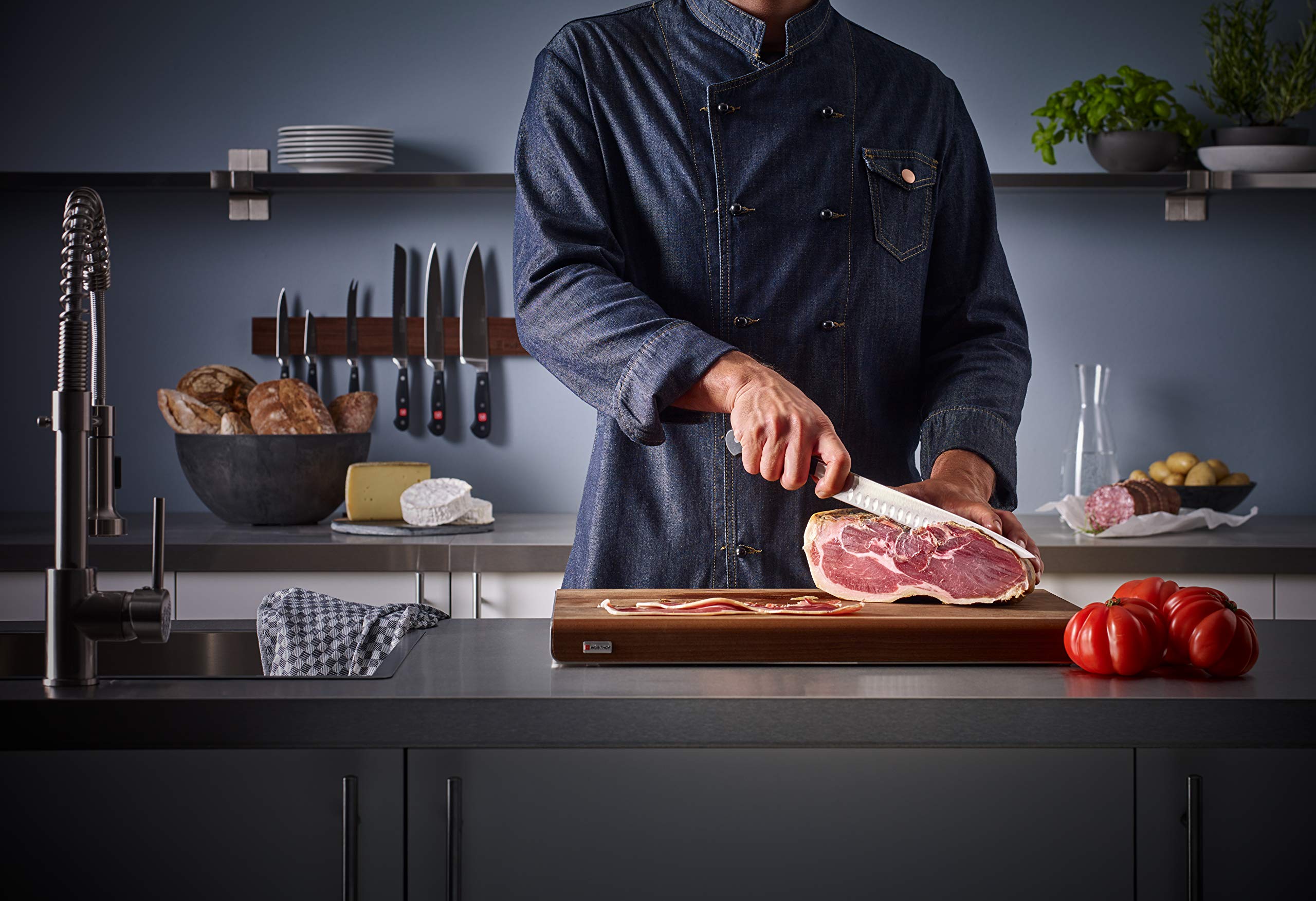 WÜSTHOF Classic 2-Piece Carving Knife Set - Black High Carbon Steel Kitchen Knives for Slicing Roast Beef, Turkey & Ham - Perfect for Holiday Dinners & Professional Chefs