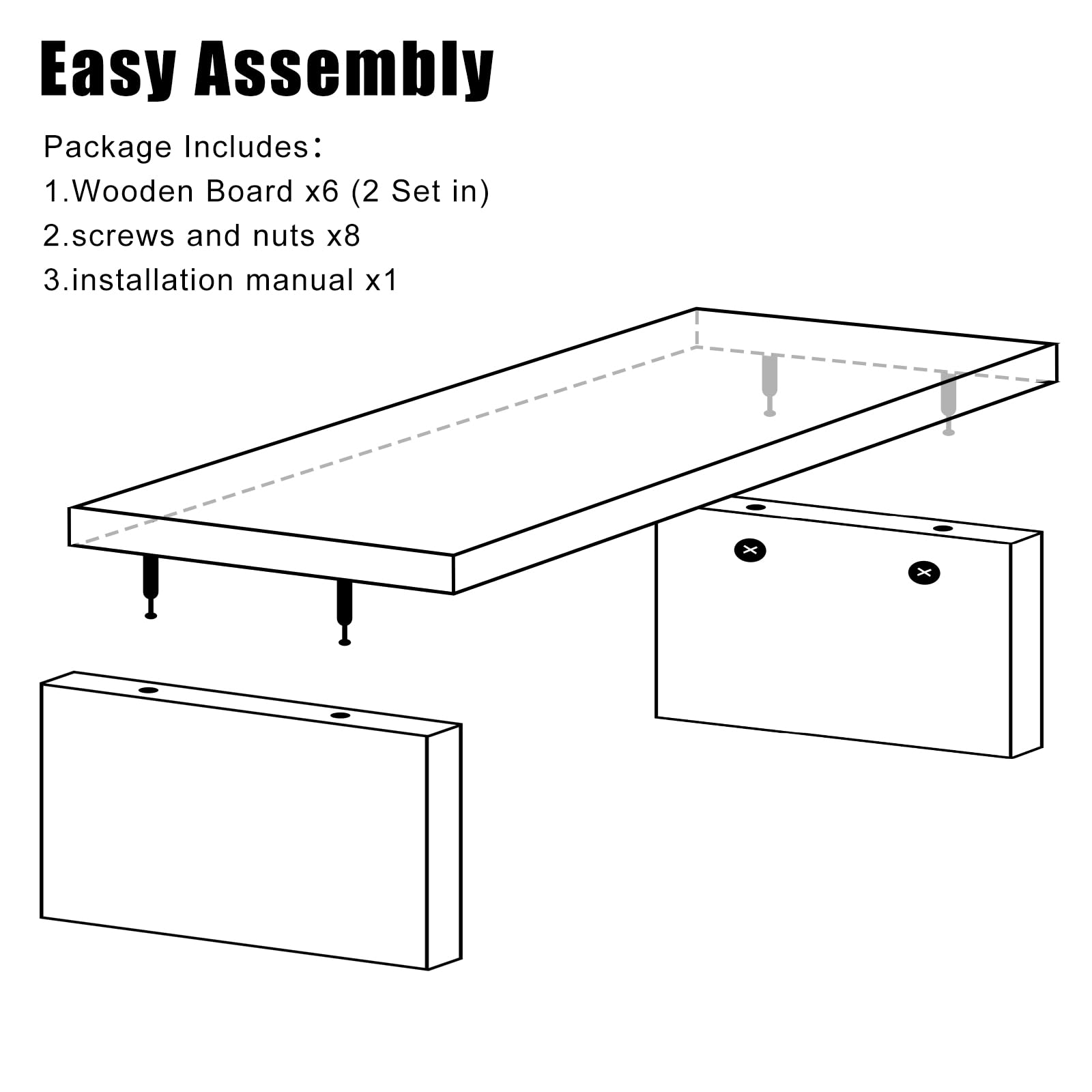 Wooden Dual Monitor Stand Riser - 2 Pack Computer Monitor Shelf for PC Screens | Ergonomic Desk Organizer for Home & Office Workspace