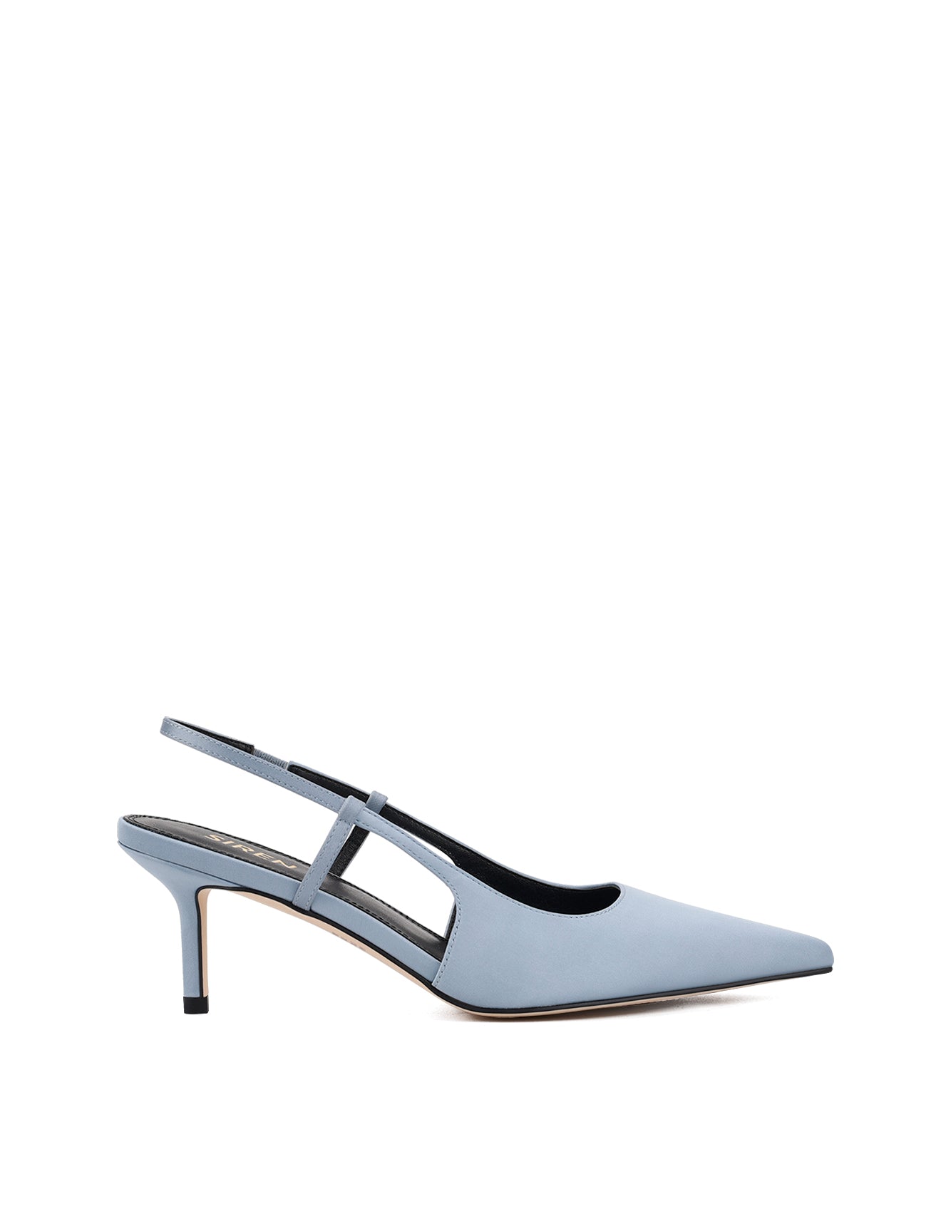 Yohana Women's Blue Satin Heeled Slingback Sandals - Elegant Dress Shoes for Weddings, Parties & Special Occasions