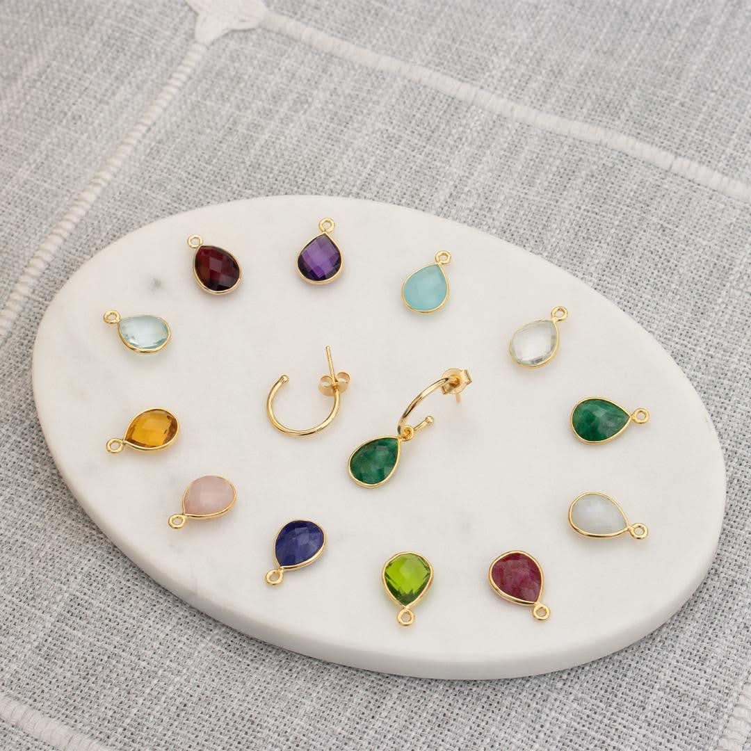 Peridot Drop Hoop Earrings Sterling Silver | August Birthstone Jewelry for Women | Perfect for Birthday Gifts, Weddings & Special Occasions