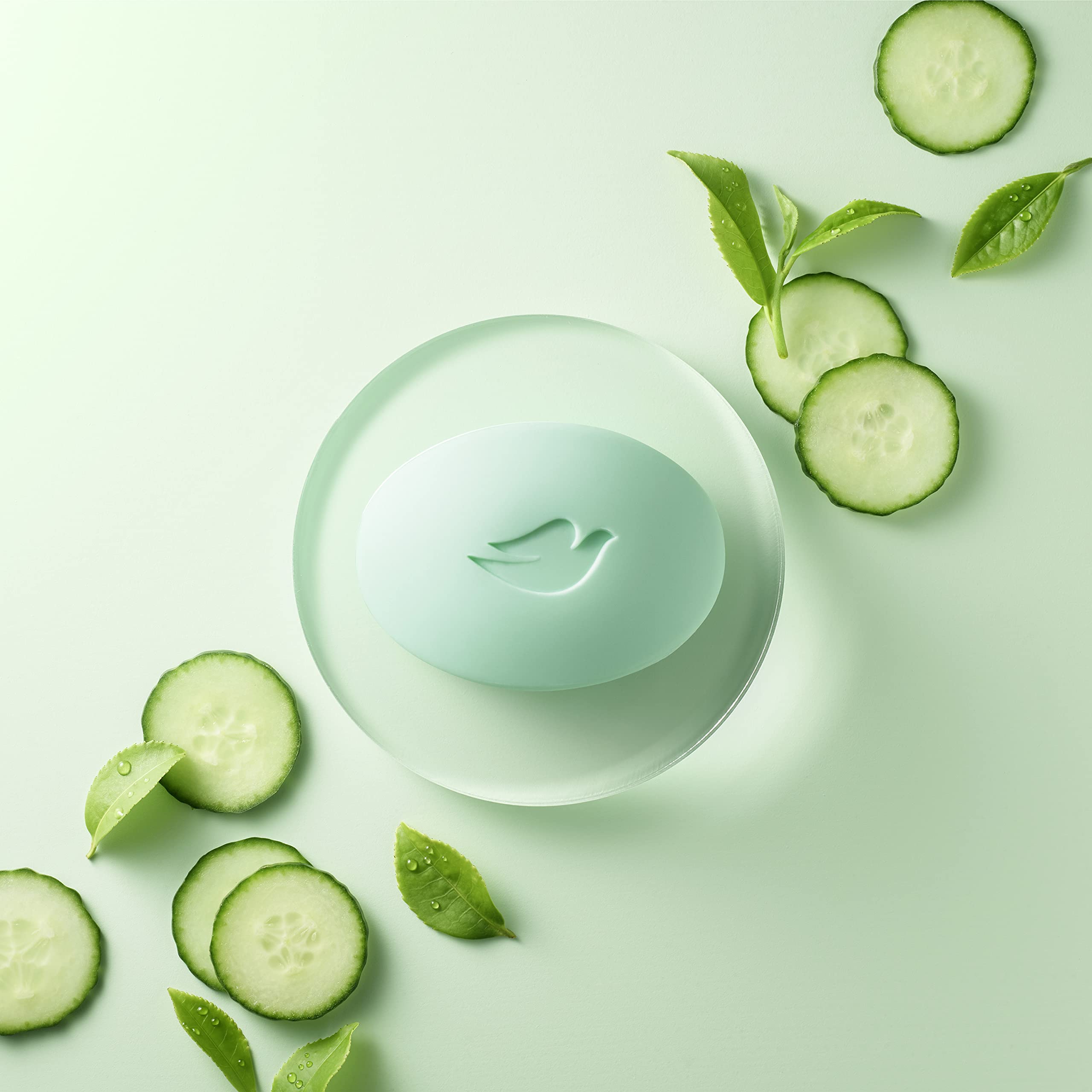 Dove Cucumber Green Tea Beauty Bar - Moisturizing Skin Care for Soft Skin - 24 Bars (3.75 oz) - Perfect for Daily Face & Body Cleansing
