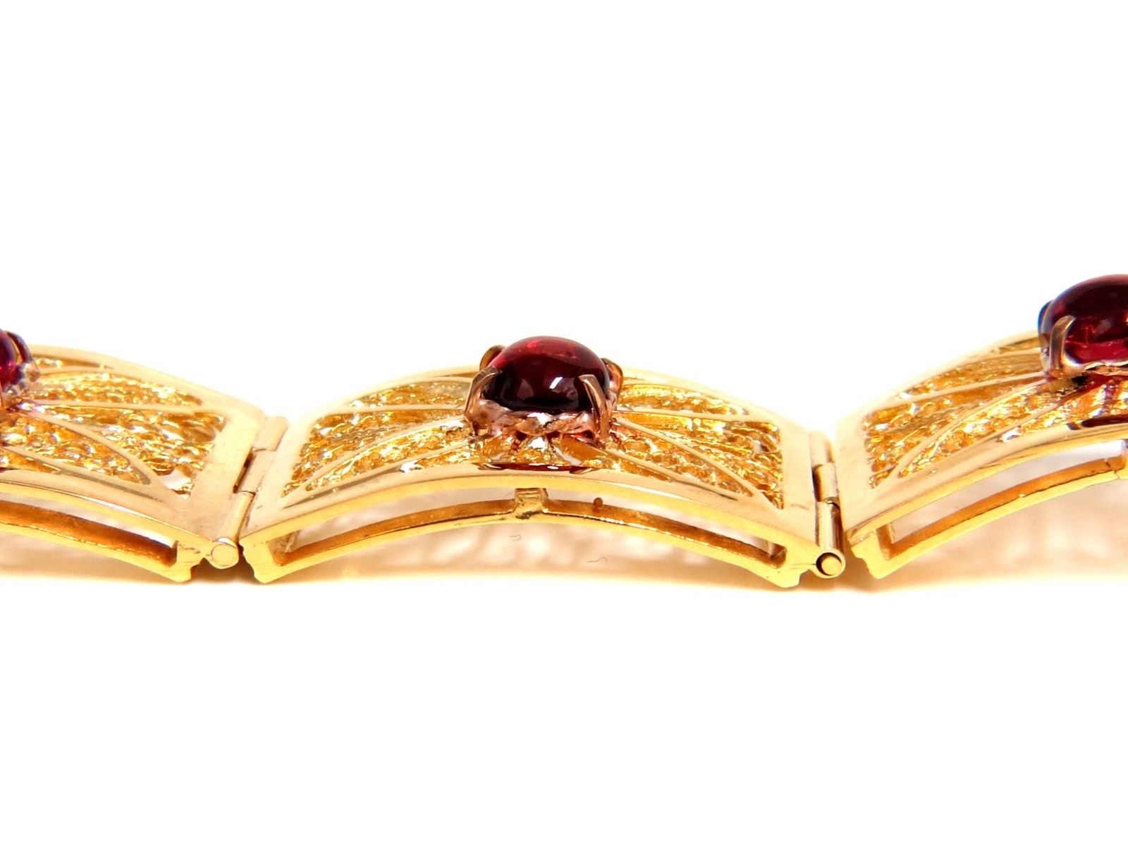 7.40ct Natural Spinel Vintage Bracelet - 14K Gold Open Gilt Design - Elegant Jewelry for Women, Perfect for Weddings, Parties & Special Occasions
