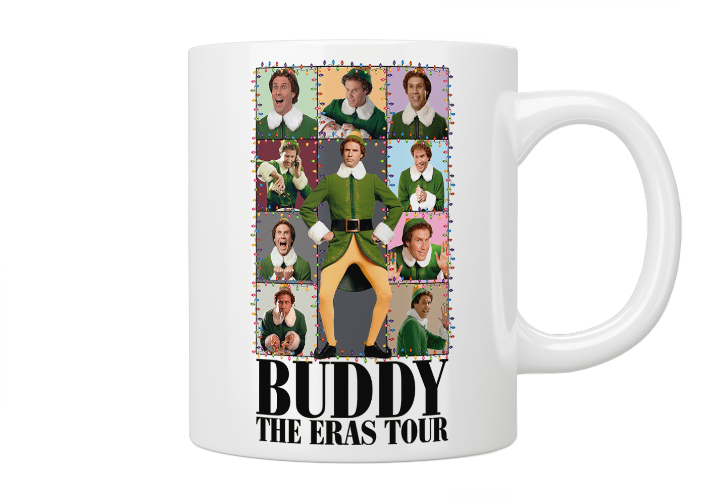 Elf Buddy The Eras Tour Mug - Taylor Swift Inspired Coffee Cup for Fans | Perfect Gift for Swifties, Collectible Concert Merchandise | Use for Hot Drinks, Souvenirs, or Home Decor