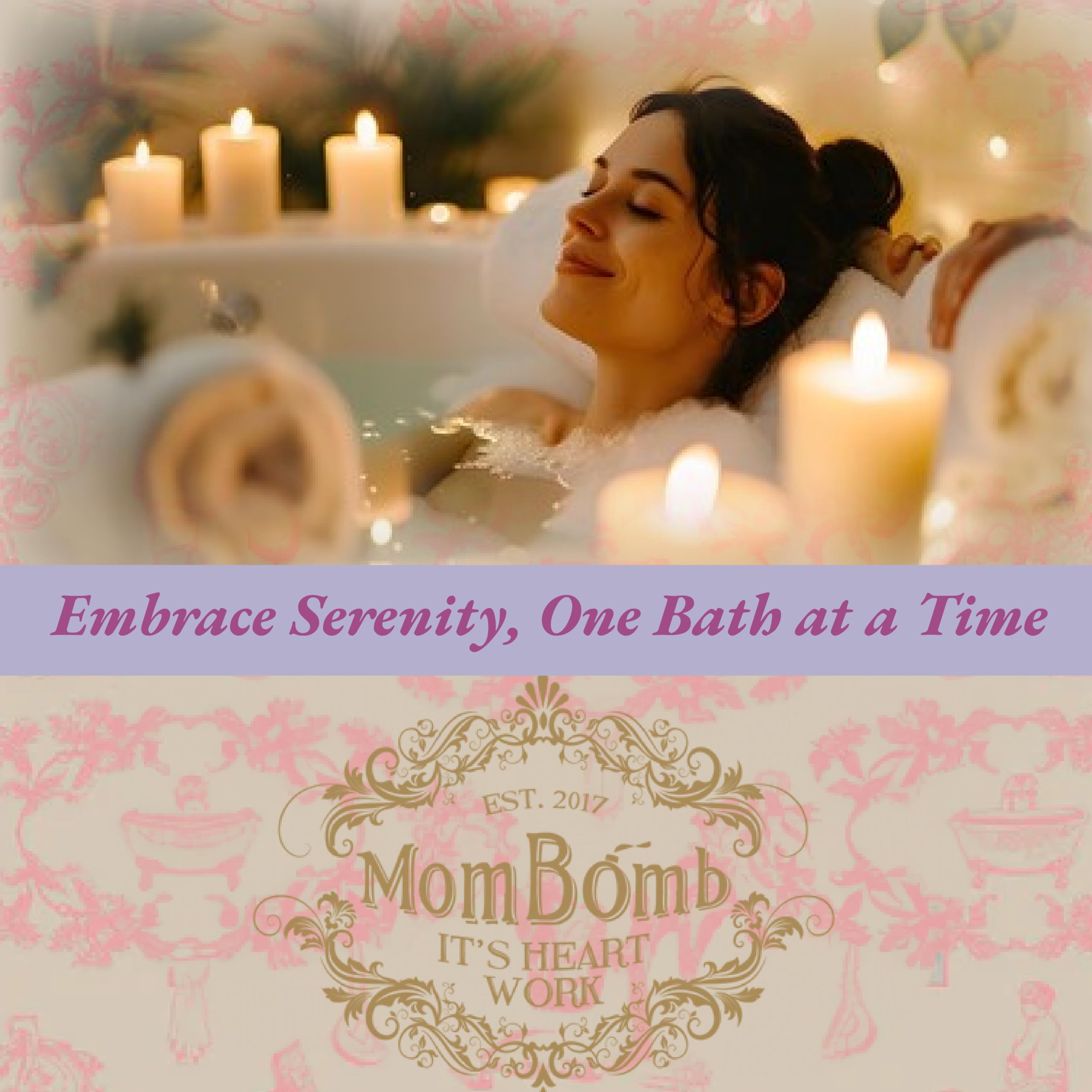 Mom Bomb Bath Bomb Gift Set - 4 Luxury USA-Made Bath Bombs (Candy Cane, Sparkling Snow, Christmas Cookie & Holiday Spice) | Plant-Based Aromatherapy for Relaxation & Self-Care | Perfect Spa Gift for Women, Mothers Day & Holiday Season