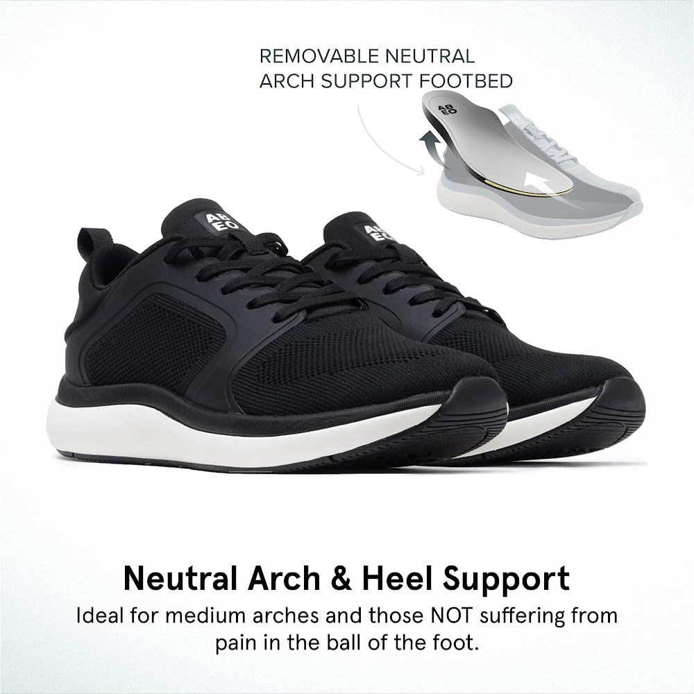 ABEO MXV Cruise Women's Walking Shoes - Orthopedic Support Shoes with Built-in Plantar Fasciitis Insoles for Pain Relief - Comfortable for Walking, Travel & Daily Wear