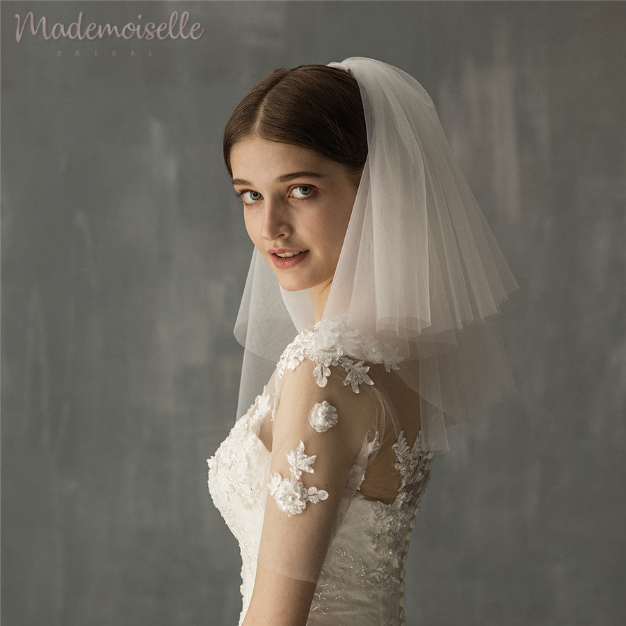 Charlotte Veil - Elegant Bridal Wedding Veil with Lace Trim | Perfect for Brides, Prom, and Formal Events