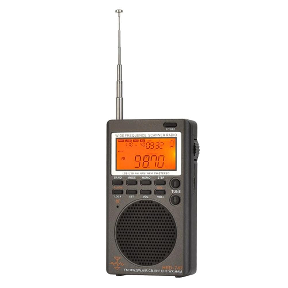 HUPYOMLER -747 Full Band Digital Display VHF/UHF Two-Way Radio with Practical Channel Scanner - Ideal for Outdoor Adventures, Emergency Communication, and Security Teams