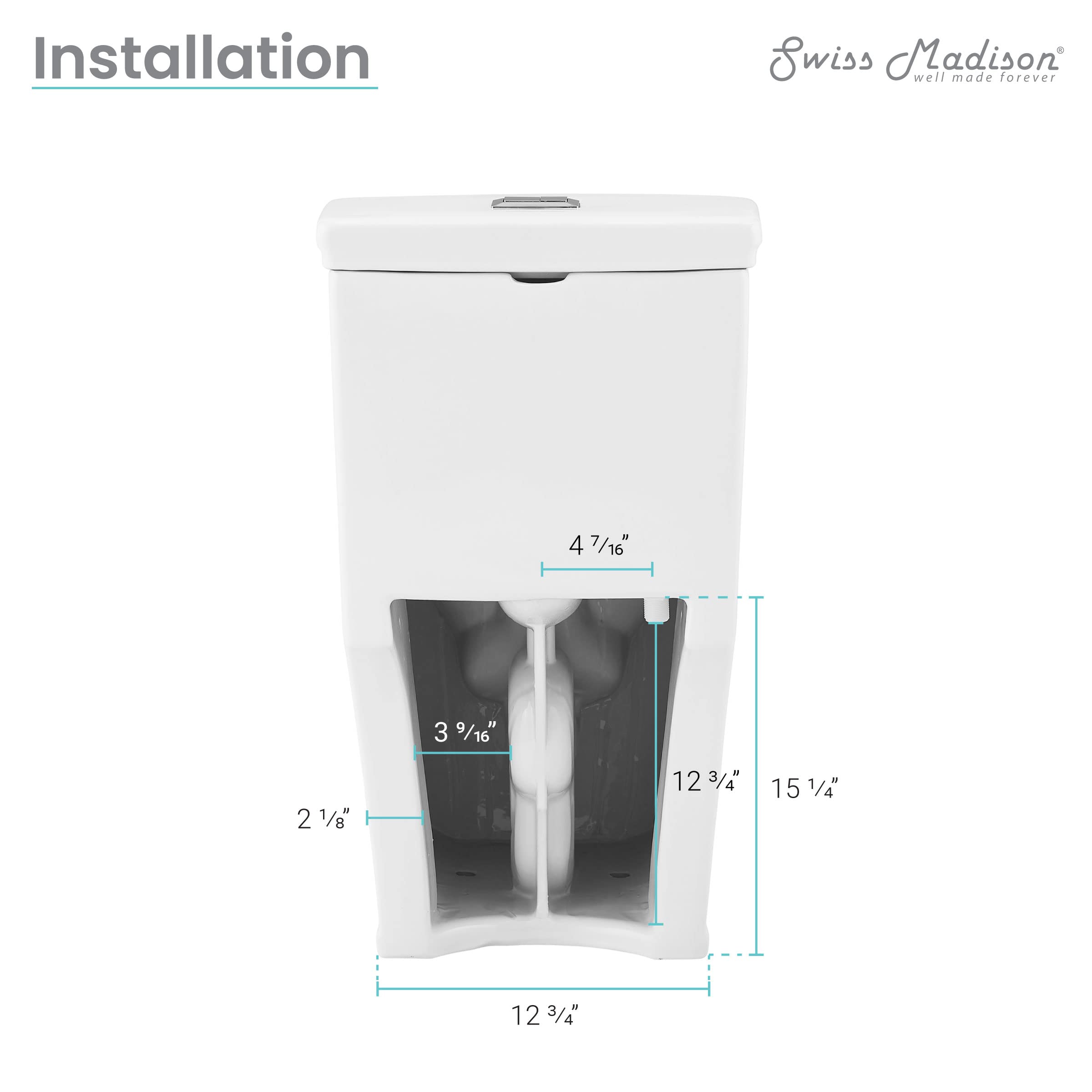 Beau One-Piece Elongated Toilet with Dual-Flush Technology 1.1/1.6 GPF - Water-Saving Bathroom Fixture for Modern Homes & Commercial Spaces