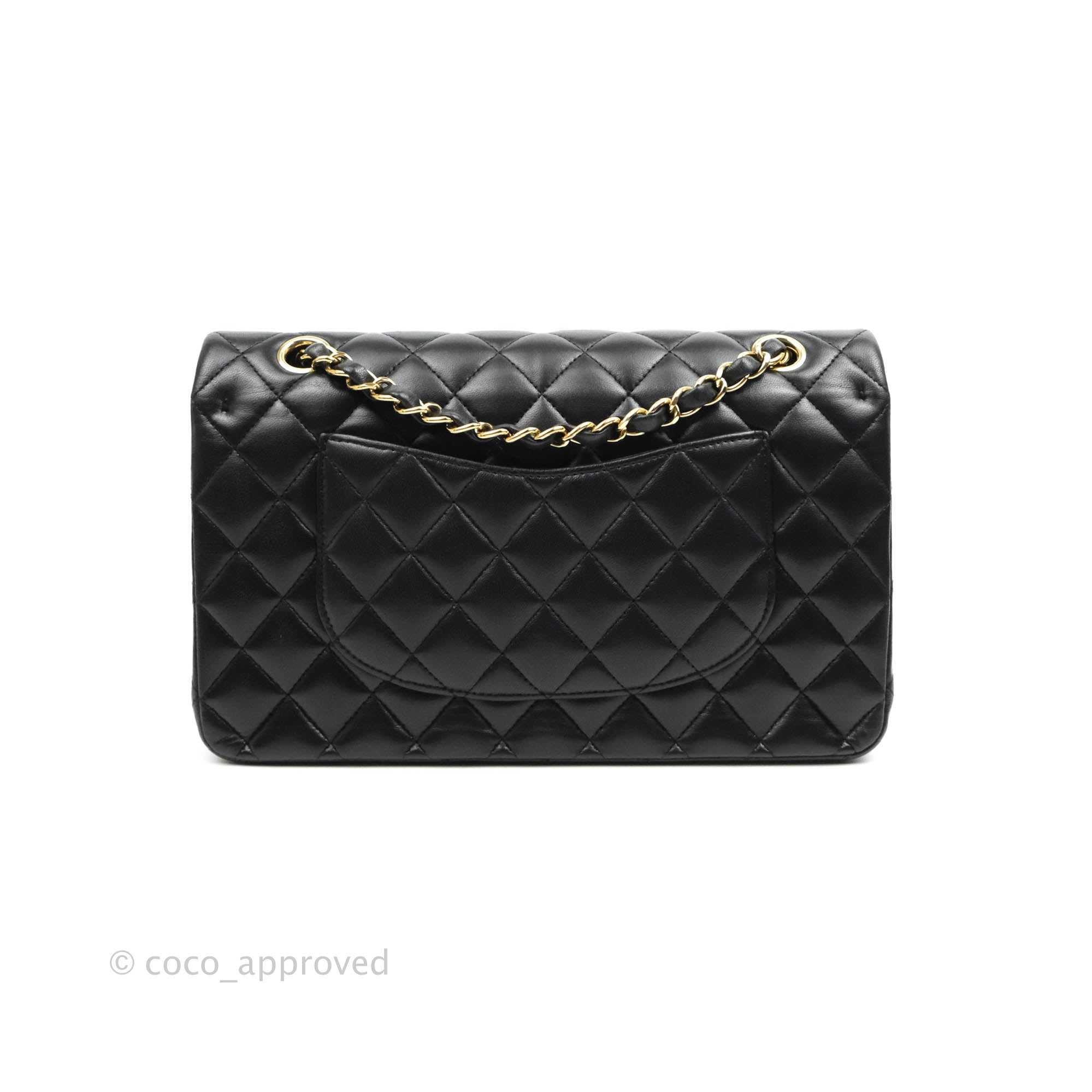 Chanel Classic Medium Double Flap Bag - Black Lambskin Leather with Gold Hardware | Luxury Handbag for Women, Perfect for Work, Evening & Special Occasions
