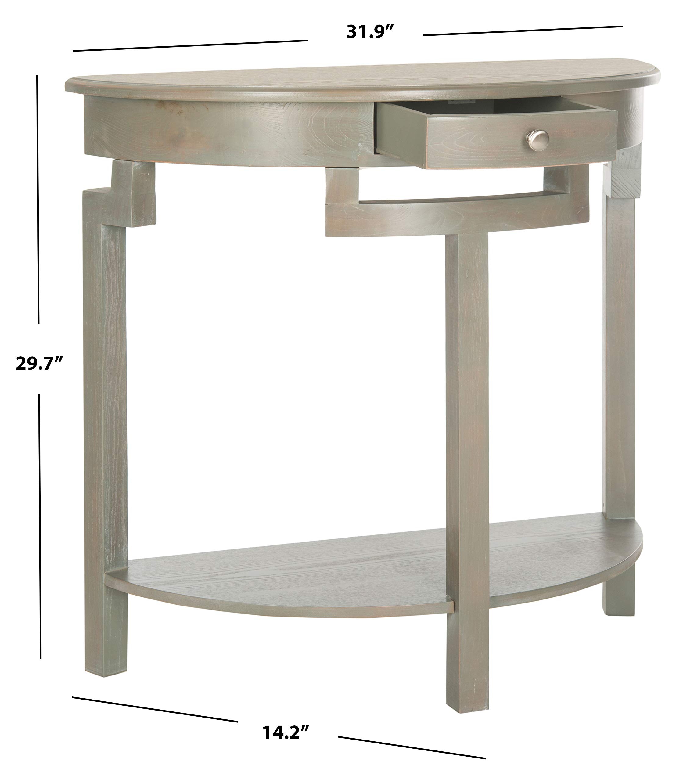 SAFAVIEH Home Collection Liana Ash Grey 1-Drawer Console Table - Modern Entryway Furniture for Hallway, Living Room & Foyer Decor