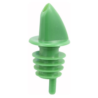 Winco Free Flow Pourer - Green (12-Pack) | Fast & Drip-Free Liquor Pour Spout for Bars, Restaurants & Home Bartending