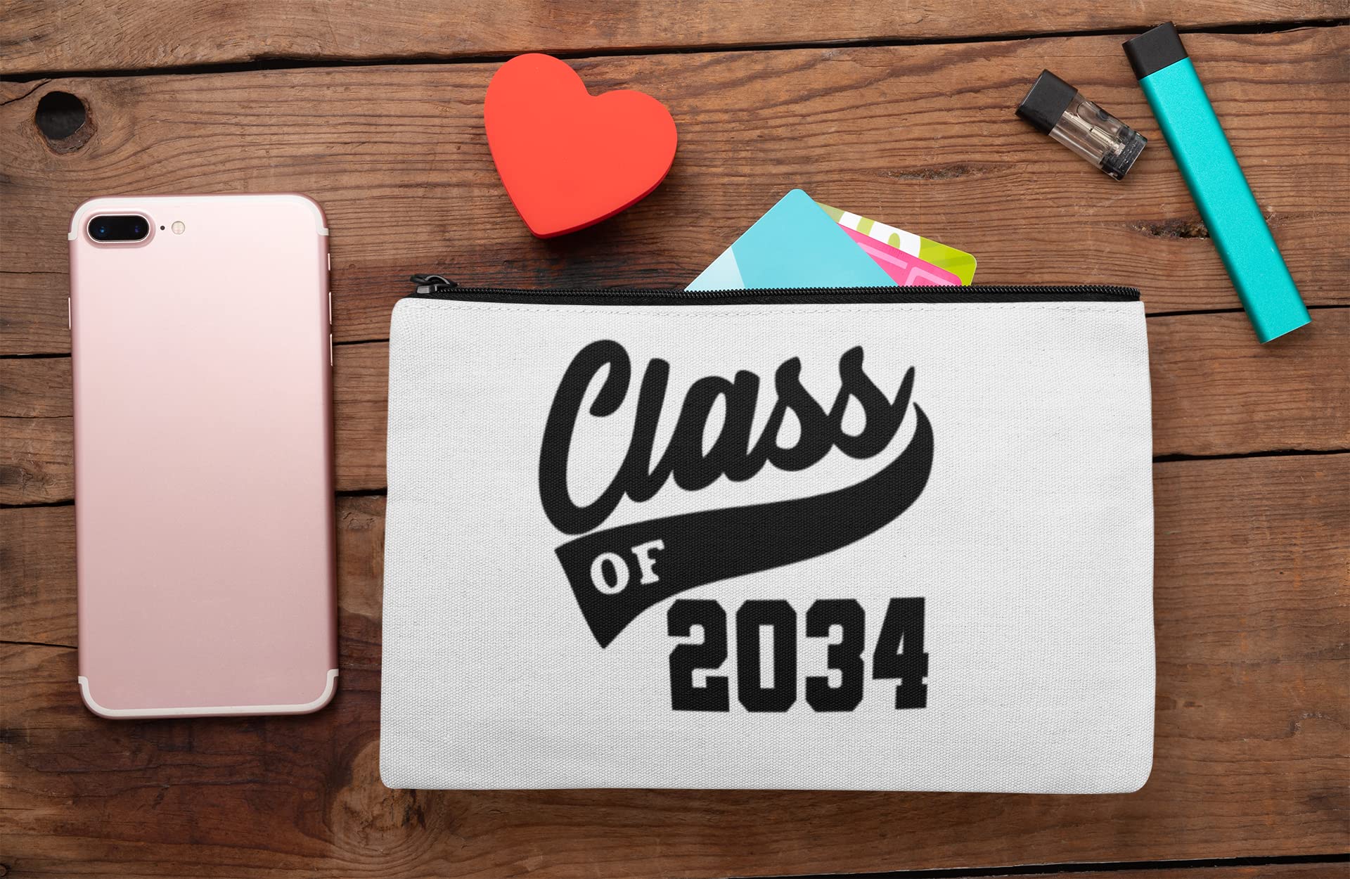Class of 2034 Graduation Iron On Transfer - Custom HTV Graduate Patch for Tshirts & Apparel - High School & College Senior Shirt Sticker in Orange Glitter - Perfect for DIY Graduation Gifts, Senior Week & School Spirit Events