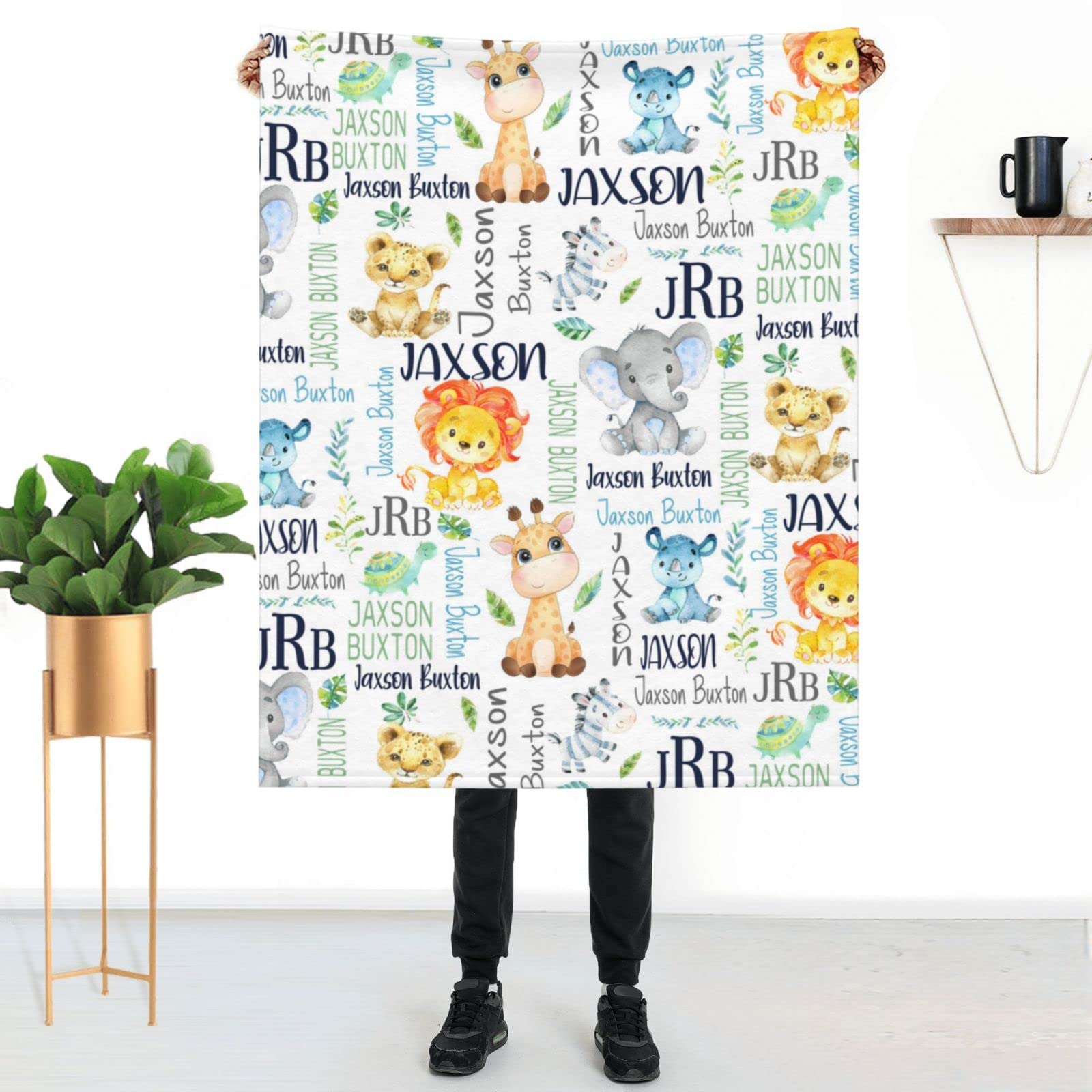 Personalized Baby Blankets for Boys & Girls - Custom Name Blankets for Kids | Soft Nursery Blanket Gift for Newborns & Toddlers - Perfect for Christenings, Birthdays & Baby Showers