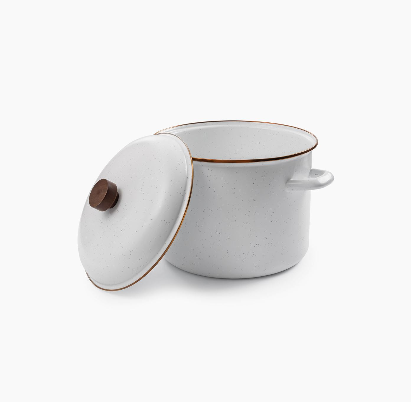 Premium Enamel Stock Pot with Lid - 8 Quart Heavy Duty Cast Iron Dutch Oven for Soups, Stews, and Pasta - Perfect for Home Cooking, Camping & Outdoor Use
