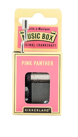 Vintage Hand Crank Music Box - Pink Panther Theme Song, Perfect for Gifts, Weddings & Nursery Decor