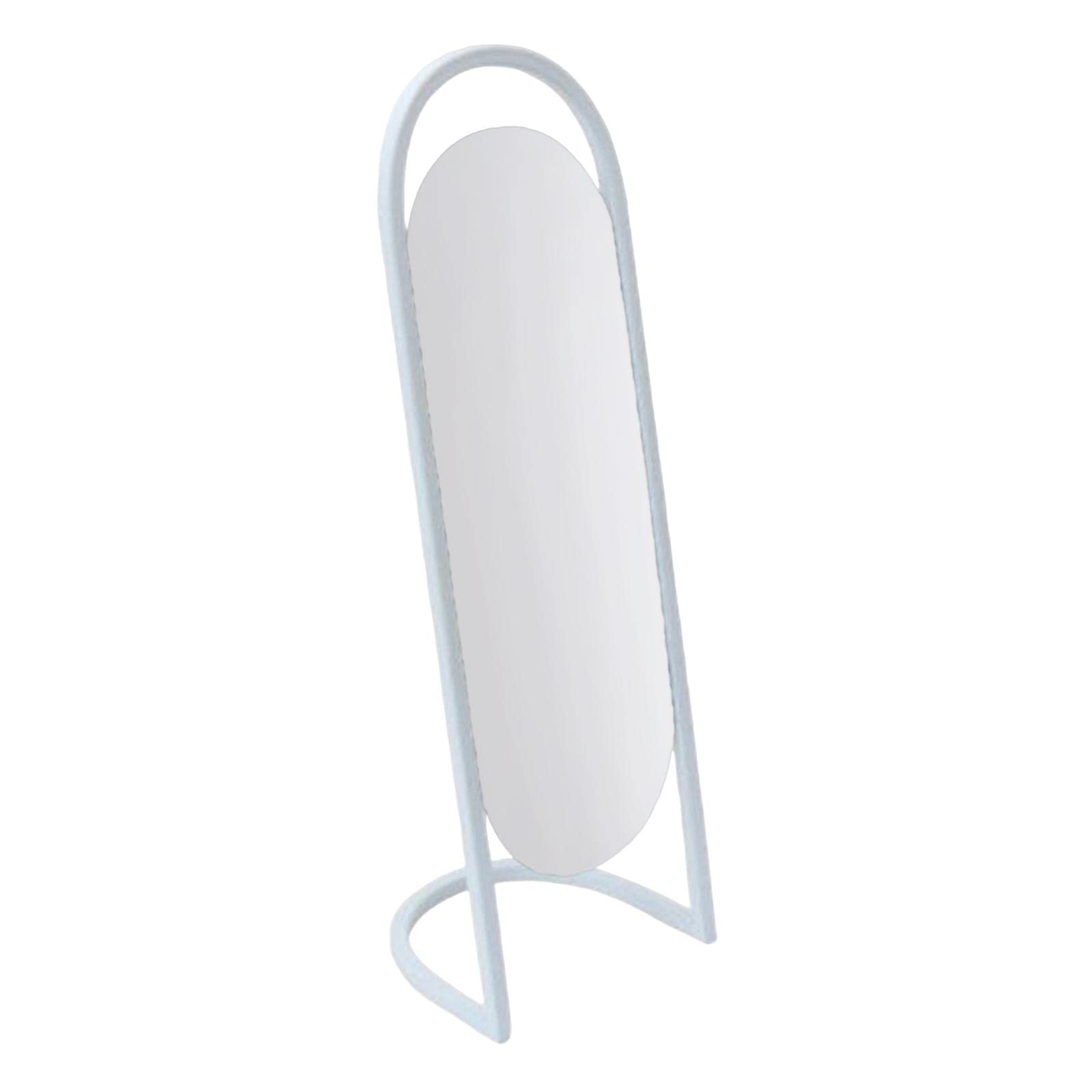 1:6 Scale Dollhouse Miniature Dressing Mirror - White Mini Floor Mirror for Dollhouse Bedroom & Living Room Decor - Perfect for DIY Dollhouse Accessories and Home Decoration Scenes