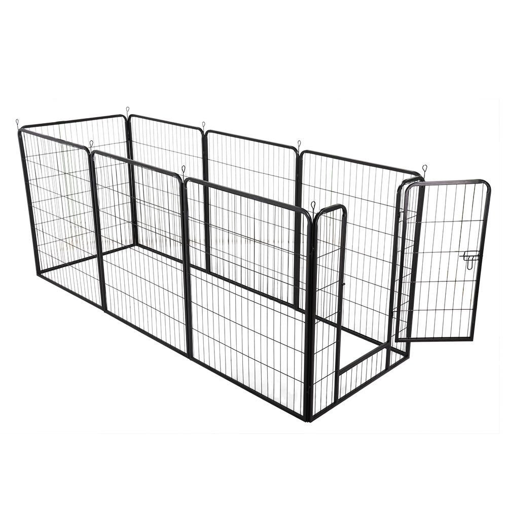 8-Panel Metal Pet Exercise Pen with Door - 40