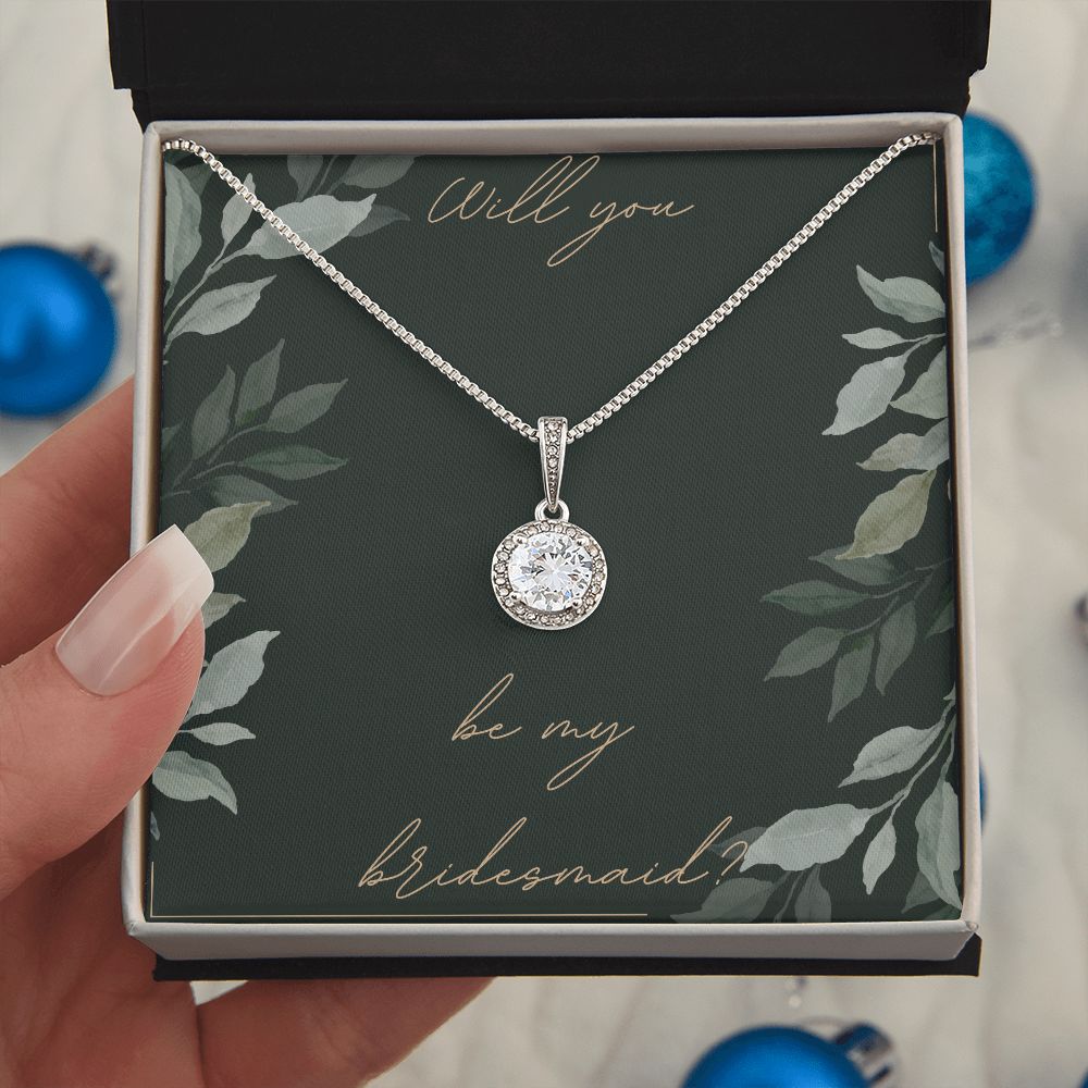Will You Be My Bridesmaid Necklace - Elegant Jewelry Gift for Bridesmaids Proposal & Wedding Party - Perfect for Bridal Shower, Bachelorette Party & Special Occasions
