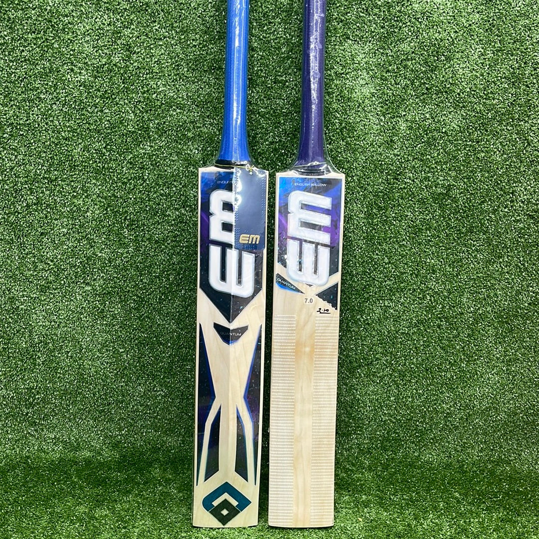 EM Quantum 7.0 English Willow Cricket Bat - Premium Performance for Professional & Recreational Cricket Players - Perfect for Matches, Training & Backyard Games