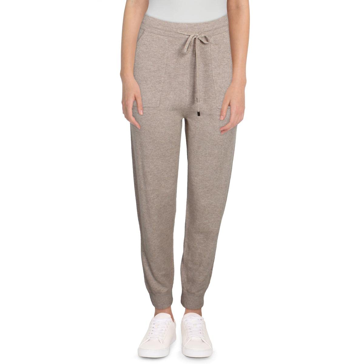 Jonathan Simkhai Women's Mina Lambs Wool Ribbed Trim Jogger Pants - Cozy Winter Lounge Pants for Home, Travel & Casual Outings