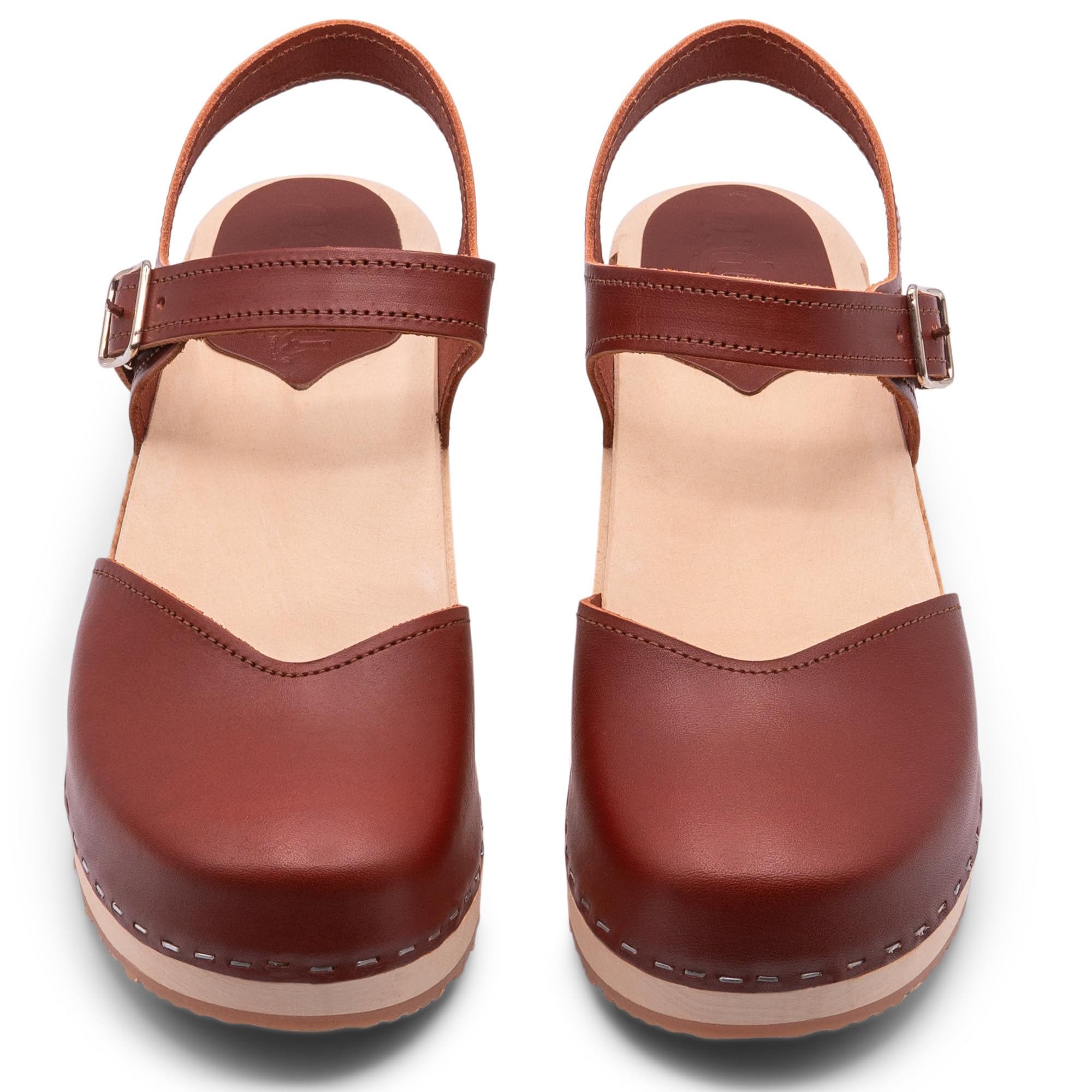 Sandgrens Handmade Swedish Wooden Clogs for Women - Comfortable Low Heel Sandals | Perfect for Summer, Gardening & Casual Wear