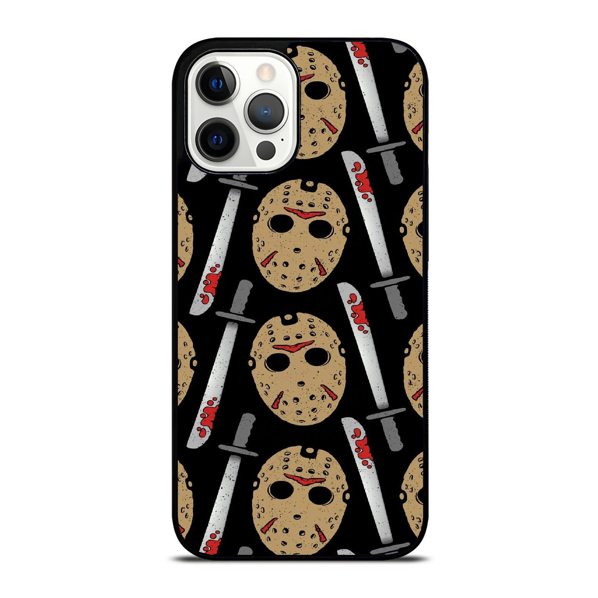 Halloween iPhone Case for iPhone 16/15/14/13/12/11/X/XS/XR/8/7/6/6s Plus/Mini/Pro/Max - Spooky Durable Shockproof Slim TPU Rubber Non-Slip Protective Cover (Black) - Perfect for Trick-or-Treating, Costume Parties & Halloween Festivities