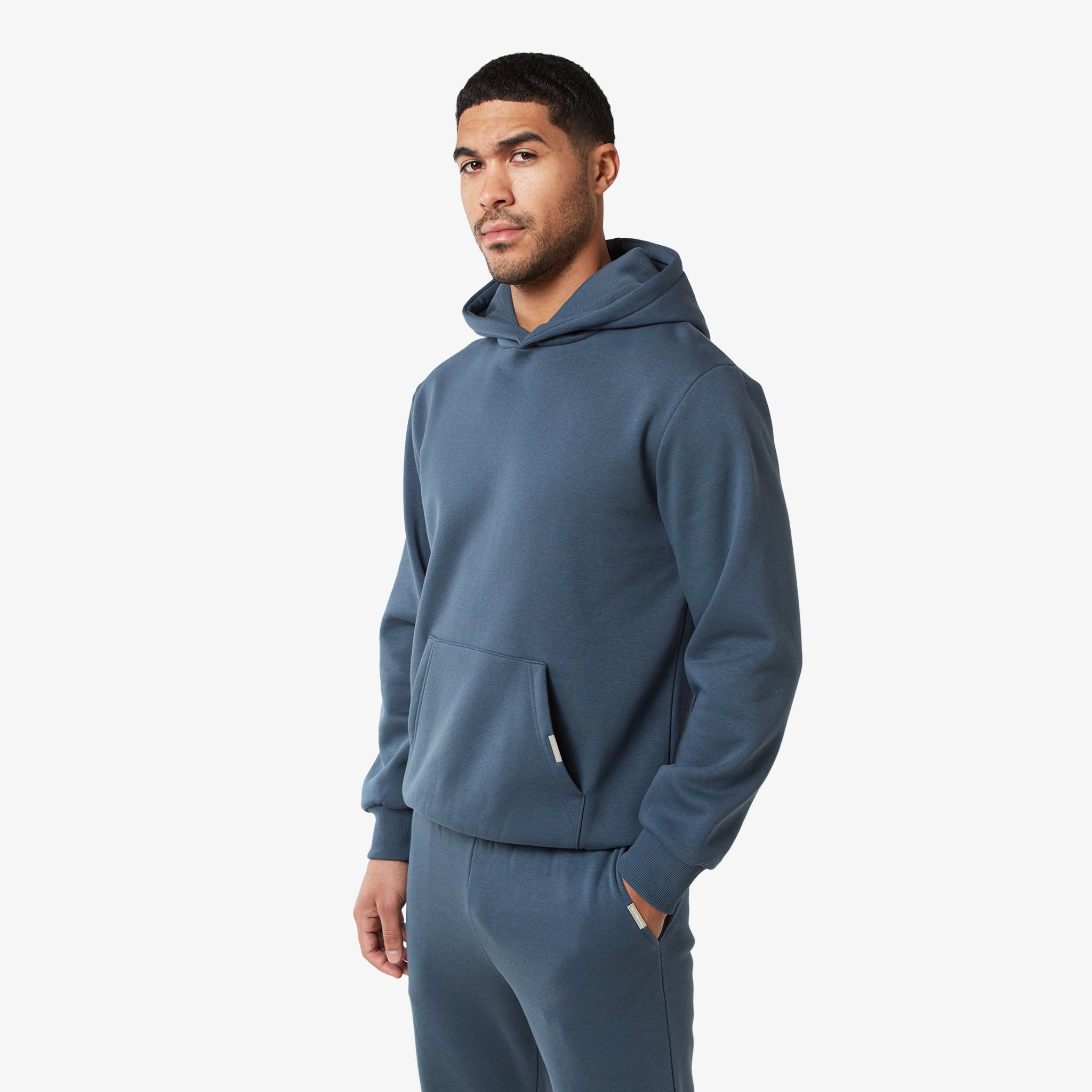 Comfortable Relaxed Fit Hoodie for Men & Women - Soft Steel Blue Pullover Sweatshirt | Casual Wear, Lounge, Gym & Outdoor Activities