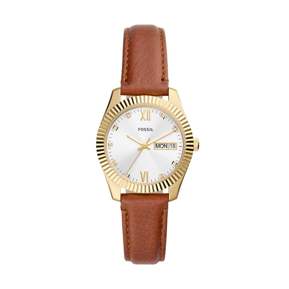 Fossil Women's Scarlette Stainless Steel Quartz Watch - Elegant & Water-Resistant for Everyday Wear, Work & Special Occasions