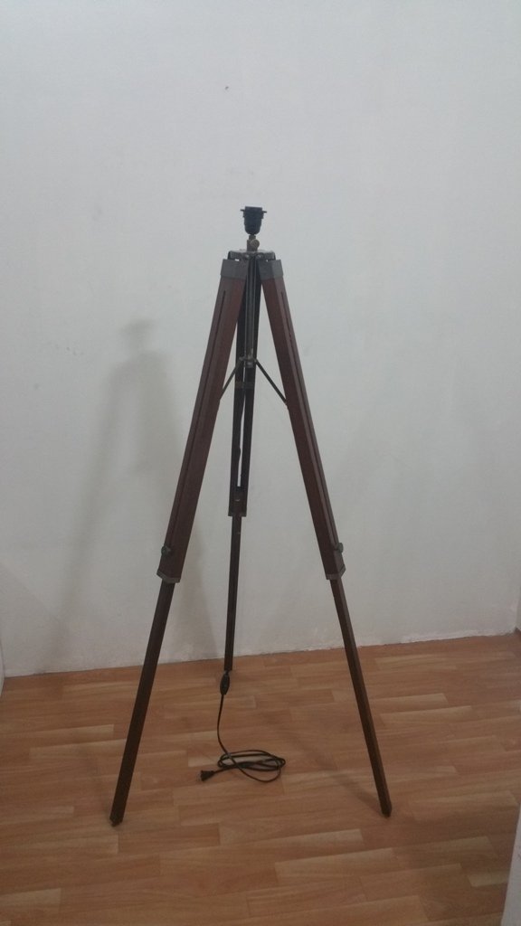 Antique Thor Nautical Wooden Tripod Floor Lamp Stand - Rustic Vintage Home Decor for Living Room, Bedroom & Office - Perfect Gift for Housewarming, Wedding & Christmas