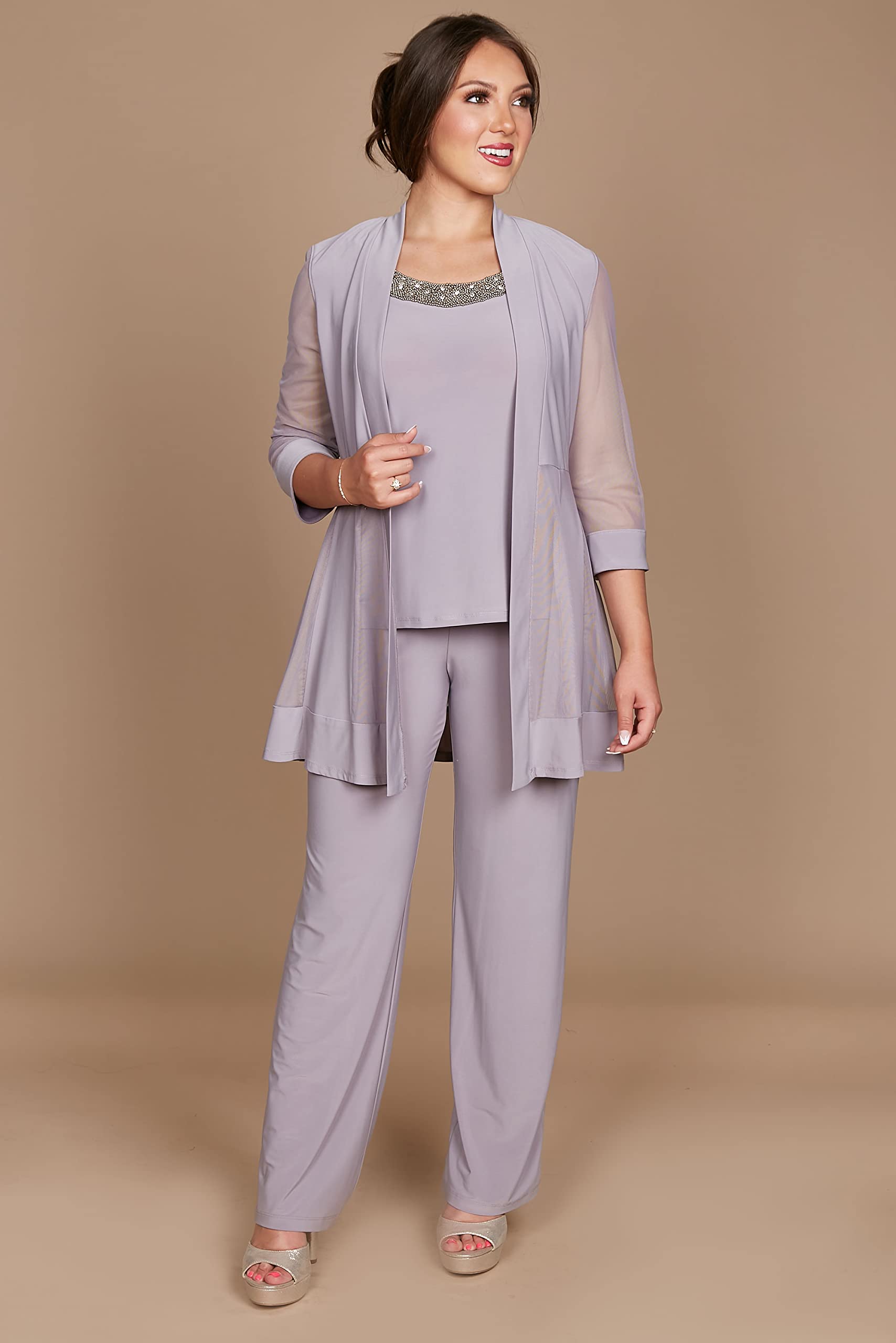 R&M Richards Women's Plus Size 2-Piece Jacket & Pant Suit Set - Professional Office Wear & Formal Business Attire for Women